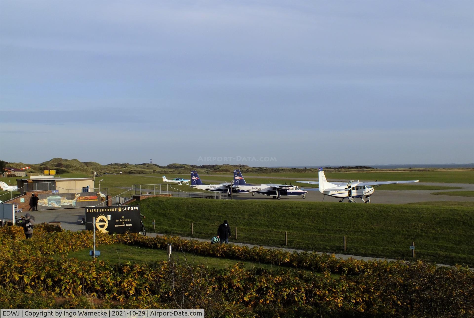 Juist Airport, Juist Germany (EDWJ) - apron at Juist airfield