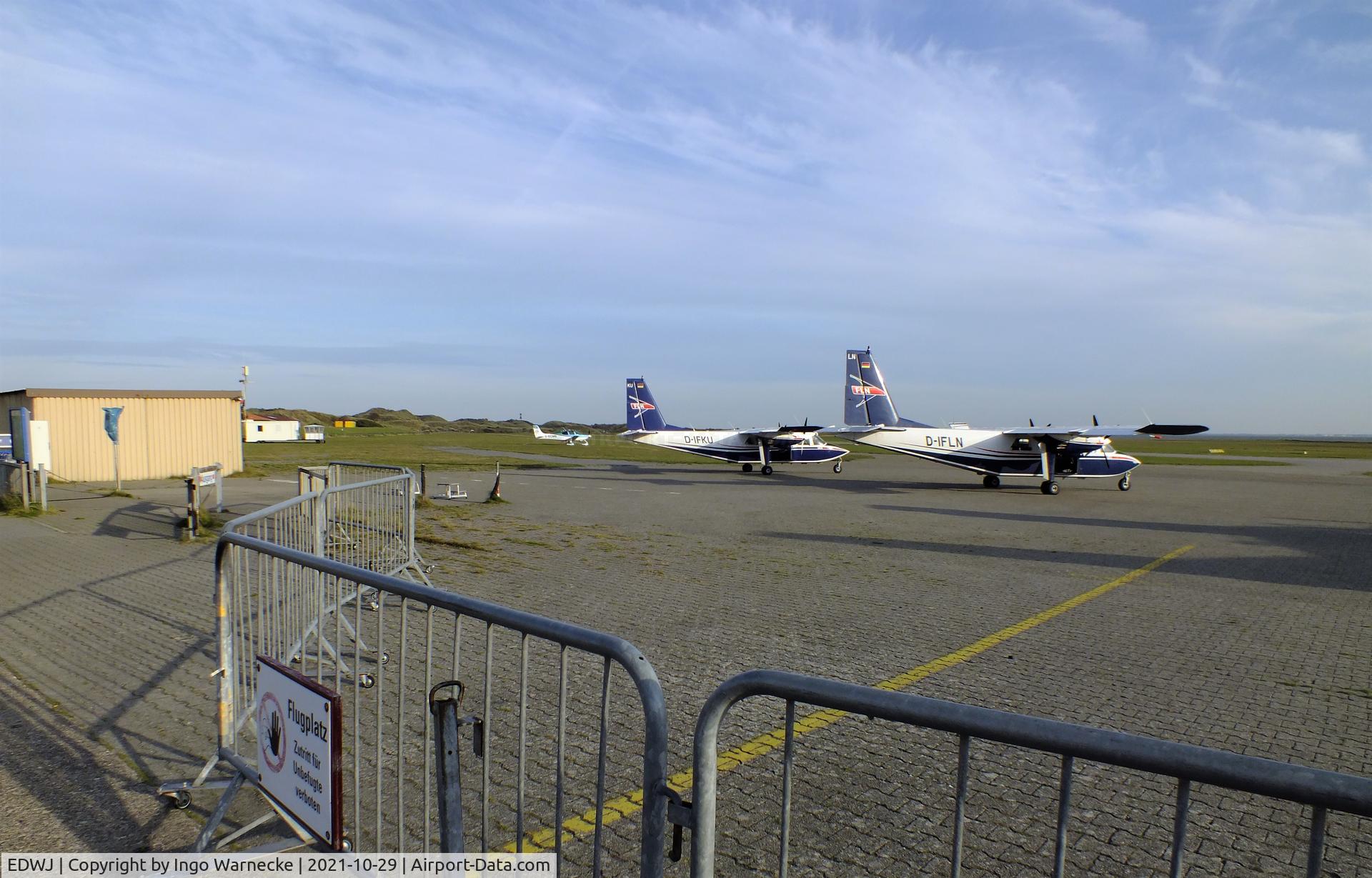 Juist Airport, Juist Germany (EDWJ) - apron at Juist airfield
