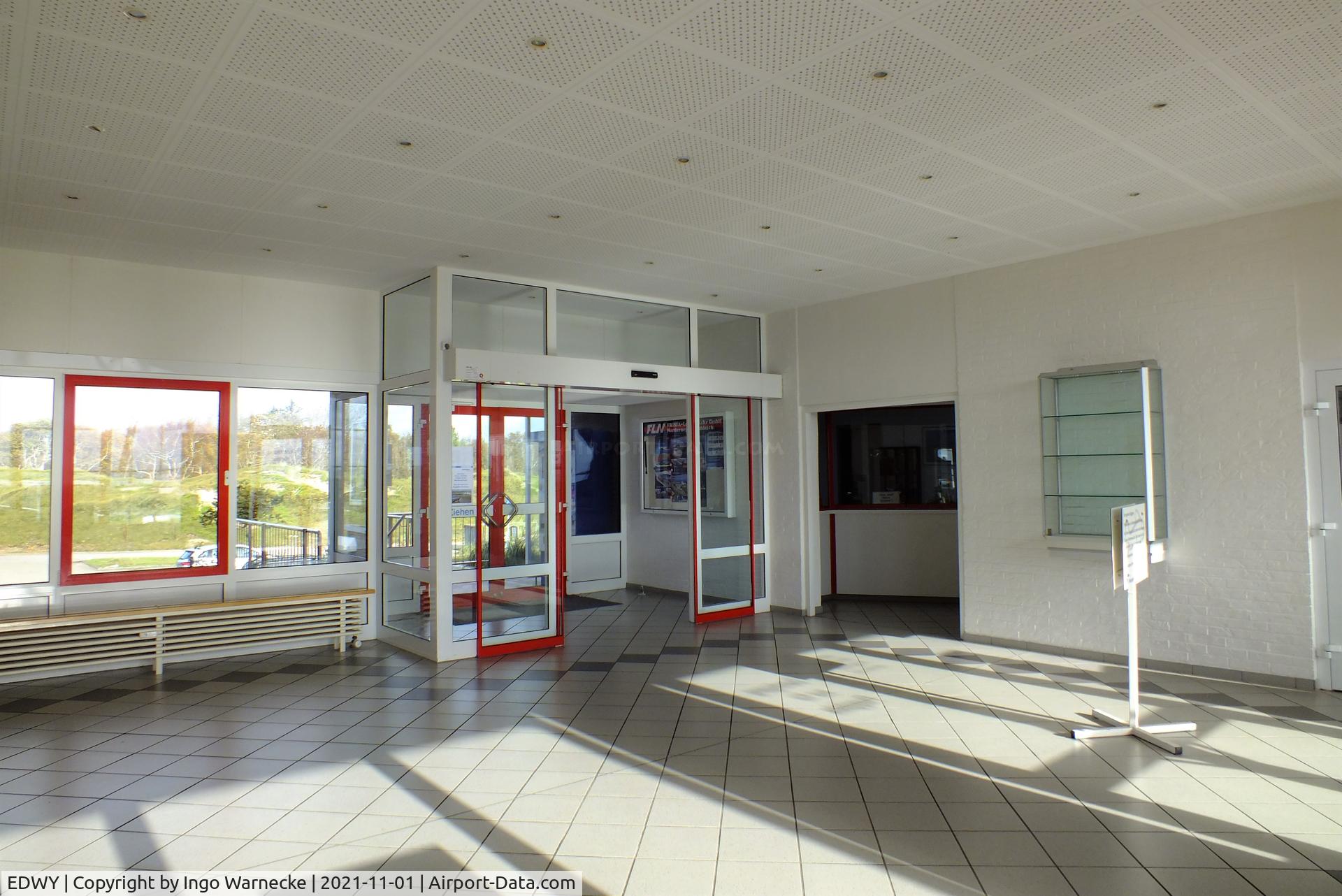 Norderney Airport, Norderney Germany (EDWY) - inside the terminal at Norderney airfield