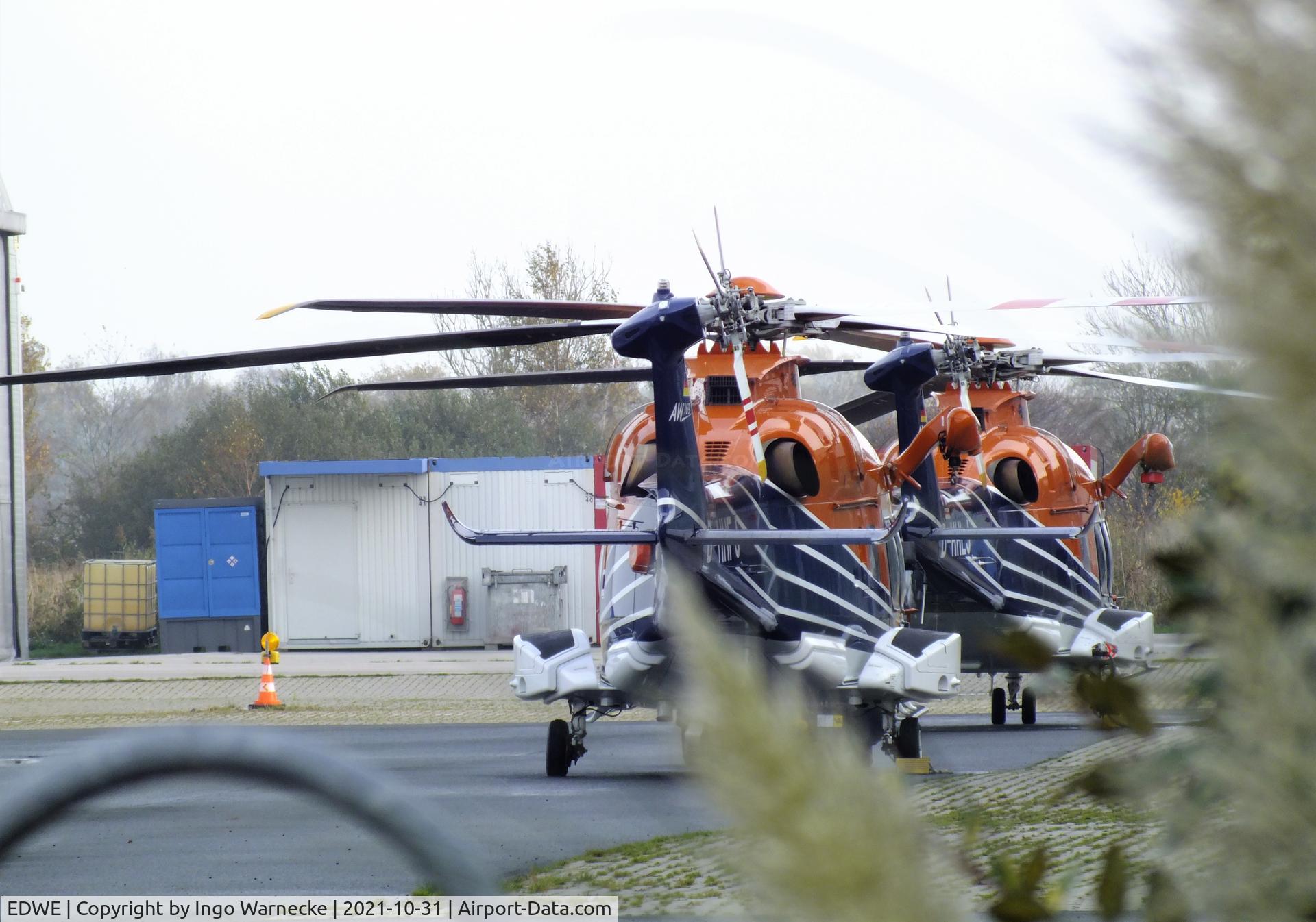 EDWE Airport - apron east of the tower at Emden airfield