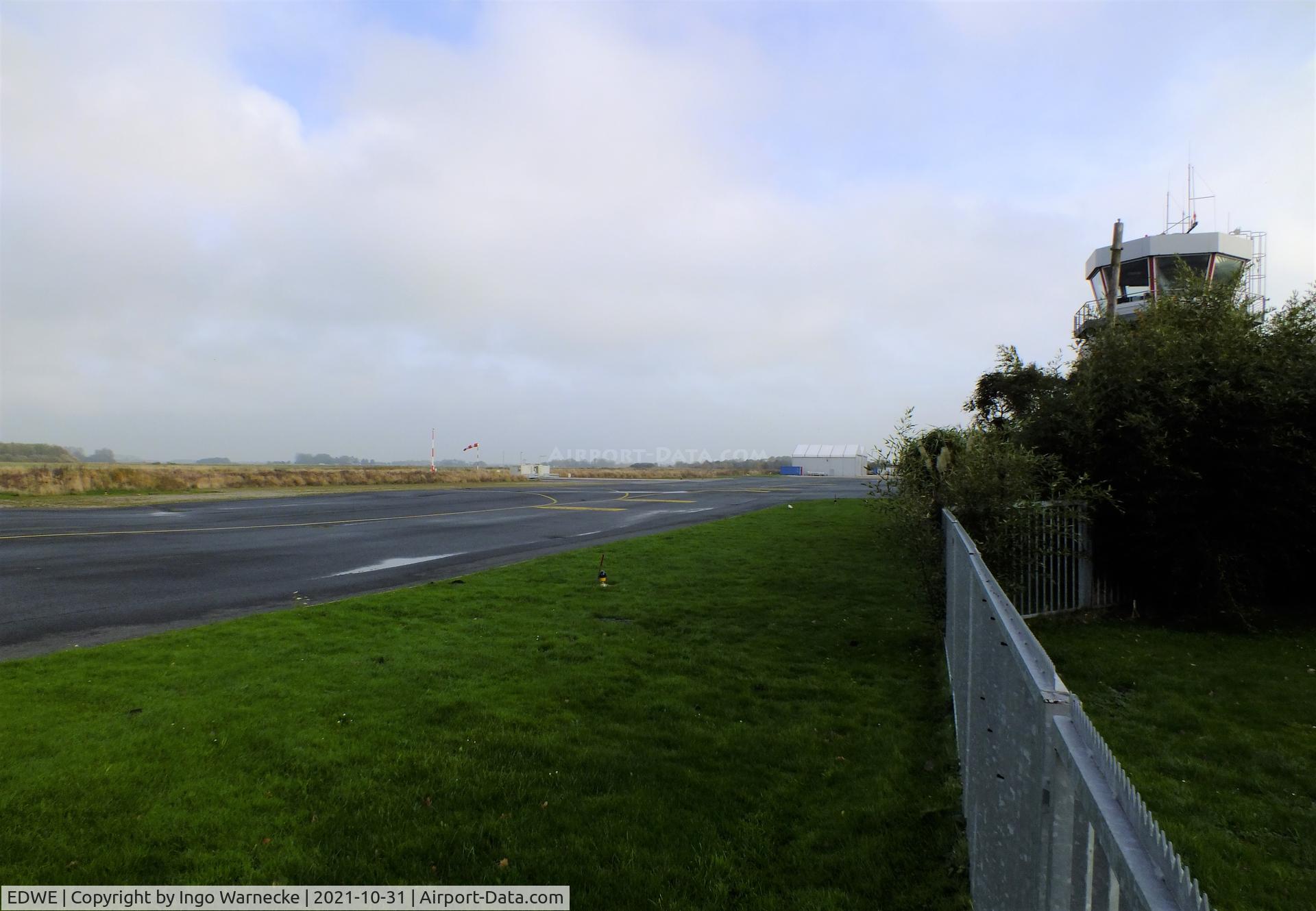 EDWE Airport - apron east of the tower at Emden airfield