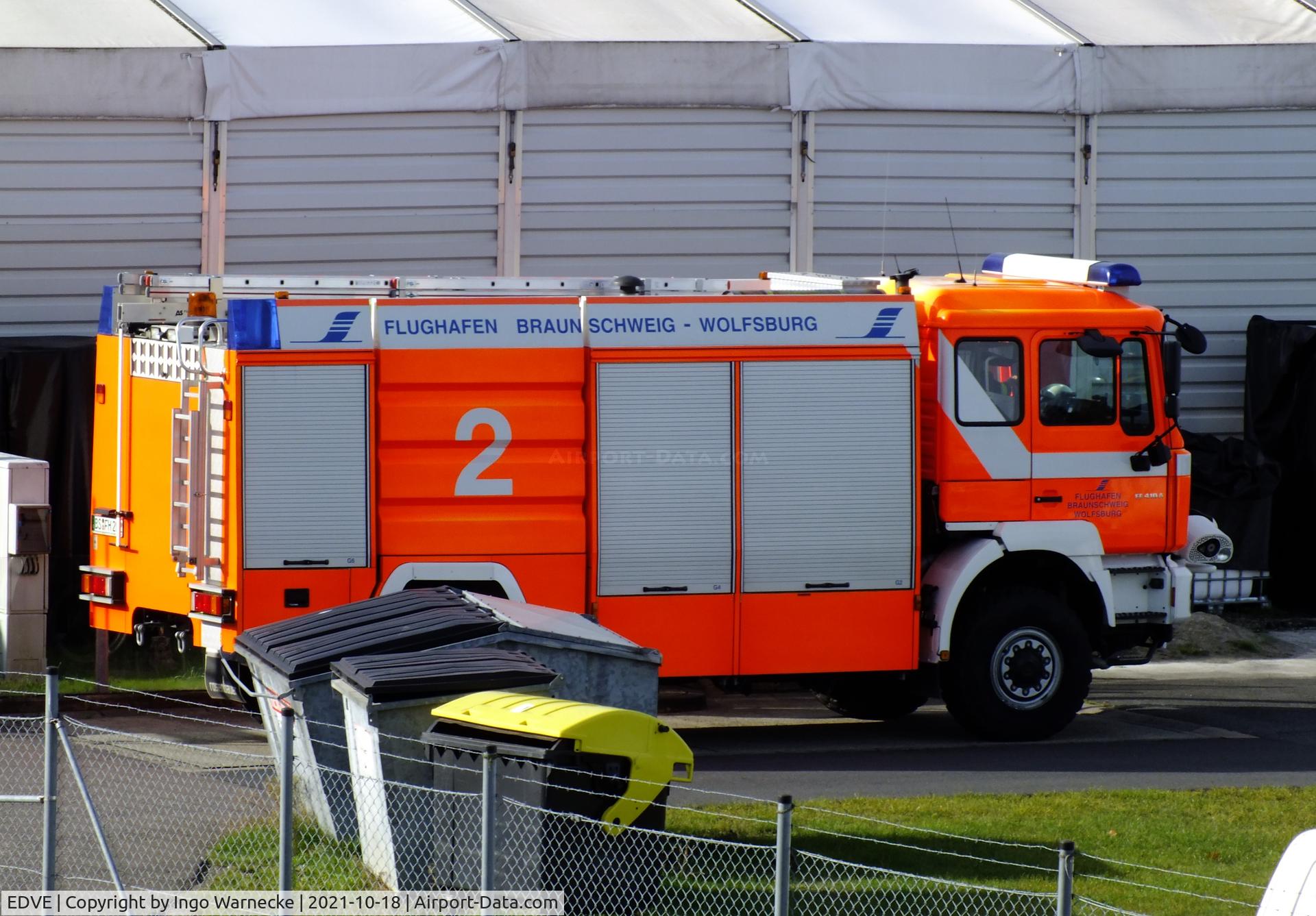 Braunschweig-Wolfsburg Regional Airport, Braunschweig, Lower Saxony Germany (EDVE) - airport fire truck at Braunschweig-Waggum airport #v
