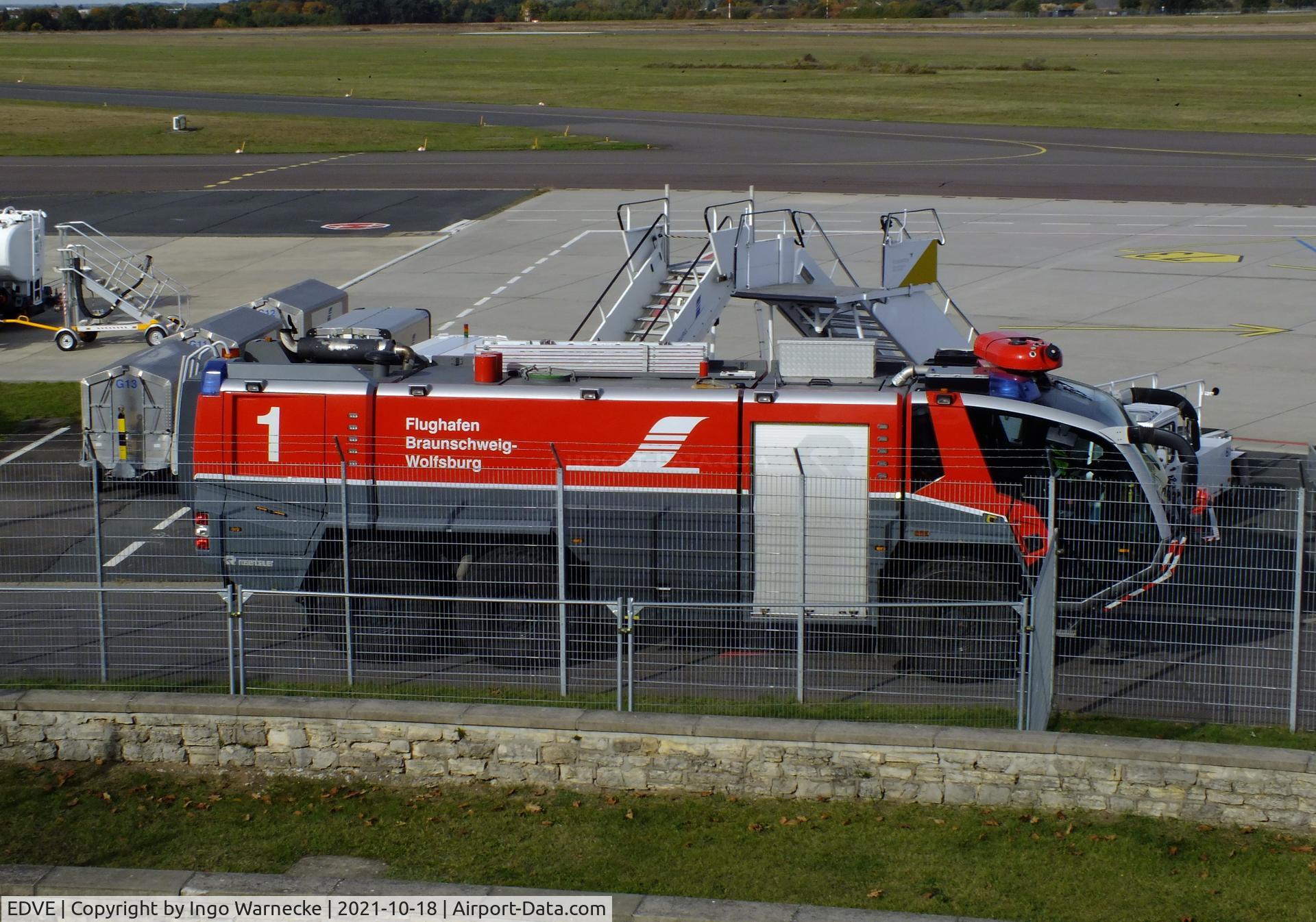 Braunschweig-Wolfsburg Regional Airport, Braunschweig, Lower Saxony Germany (EDVE) - airport fire truck at Braunschweig-Waggum airport #v