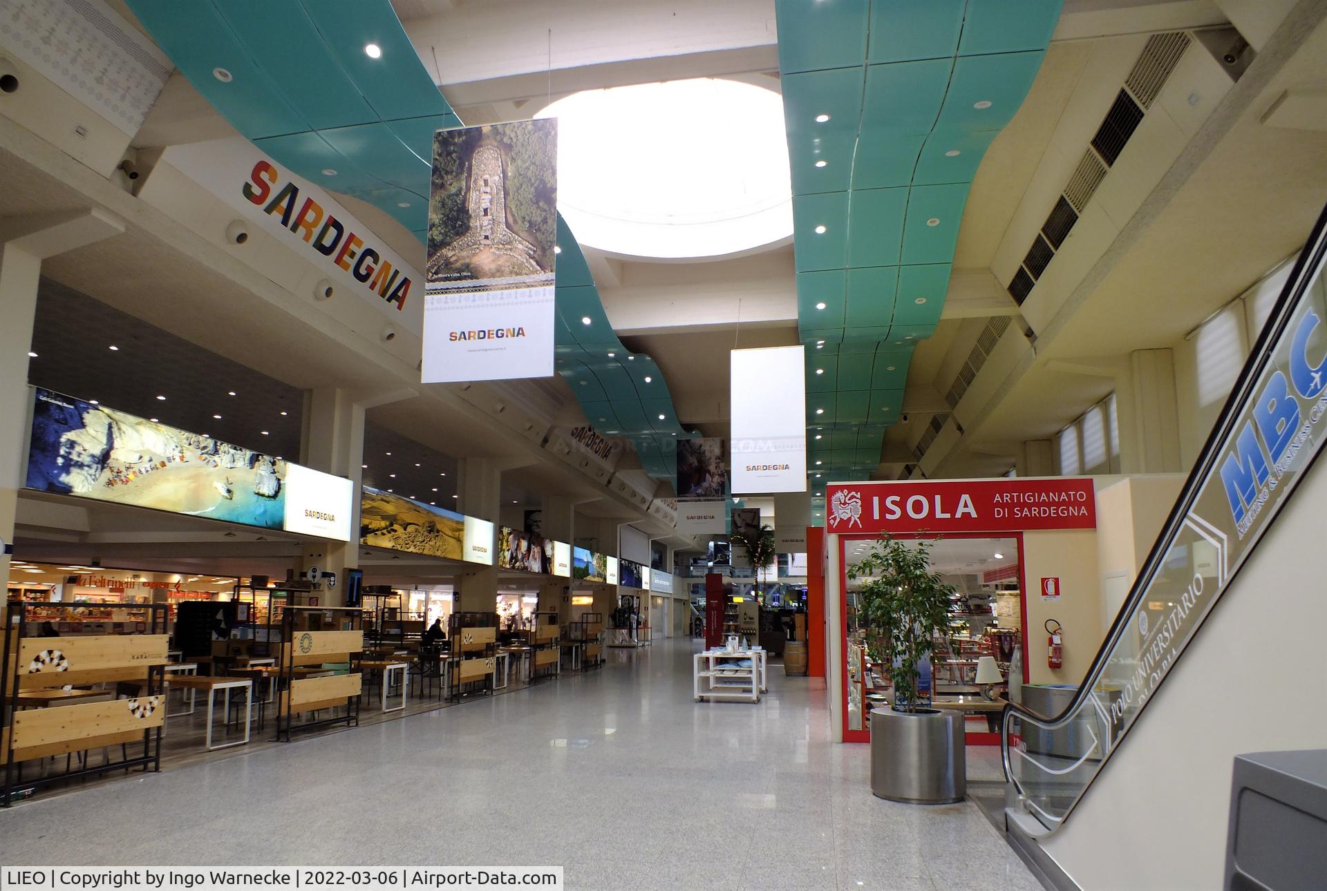 Olbia Airport, Costa Smeralda Airport Italy (LIEO) - inside the main terminal of Olbia/Costa Smeralda airport looking towards the departures hall