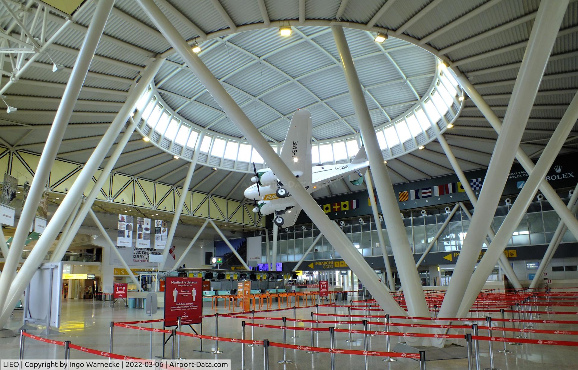 Olbia Airport, Costa Smeralda Airport Italy (LIEO) - the departures hall inside the main terminal of Olbia/Costa Smeralda airport