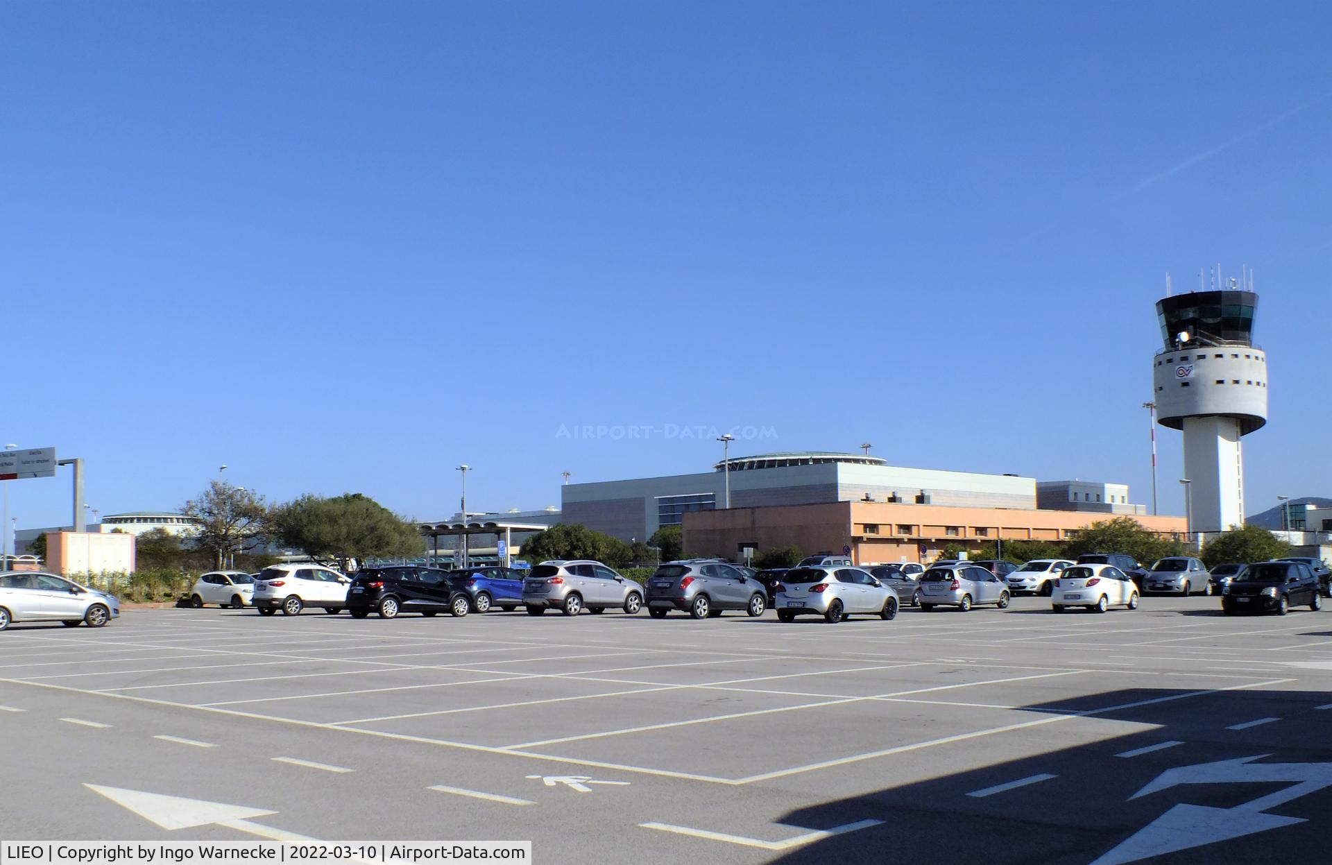 Olbia Airport, Costa Smeralda Airport Italy (LIEO) - the tower and main terminal of Olbia/Costa Smeralda airport