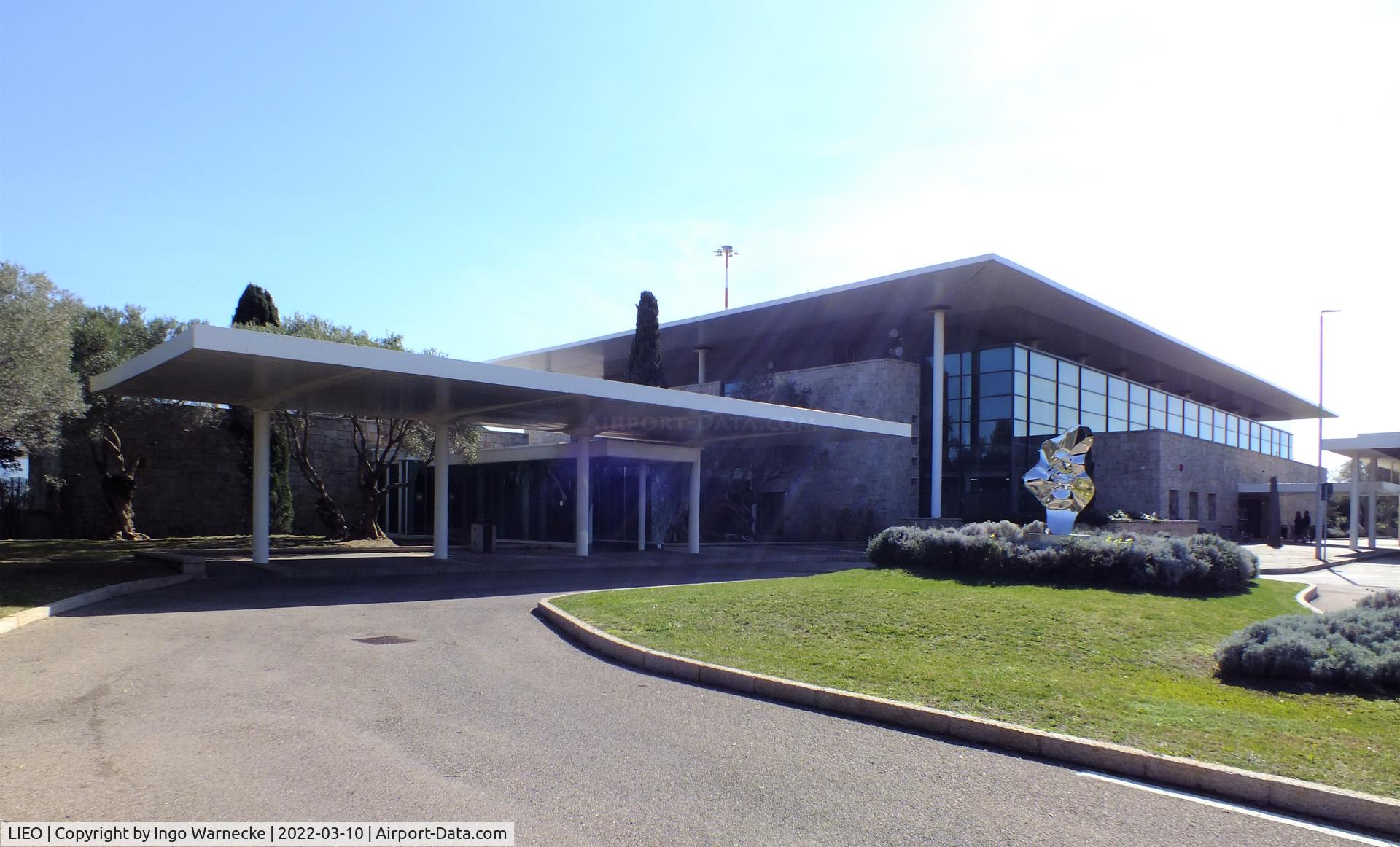 Olbia Airport, Costa Smeralda Airport Italy (LIEO) - landside view the General Aviation Terminal (VIP) of Olbia/Costa Smeralda airport, located about 1km to the southwest of the main terminal