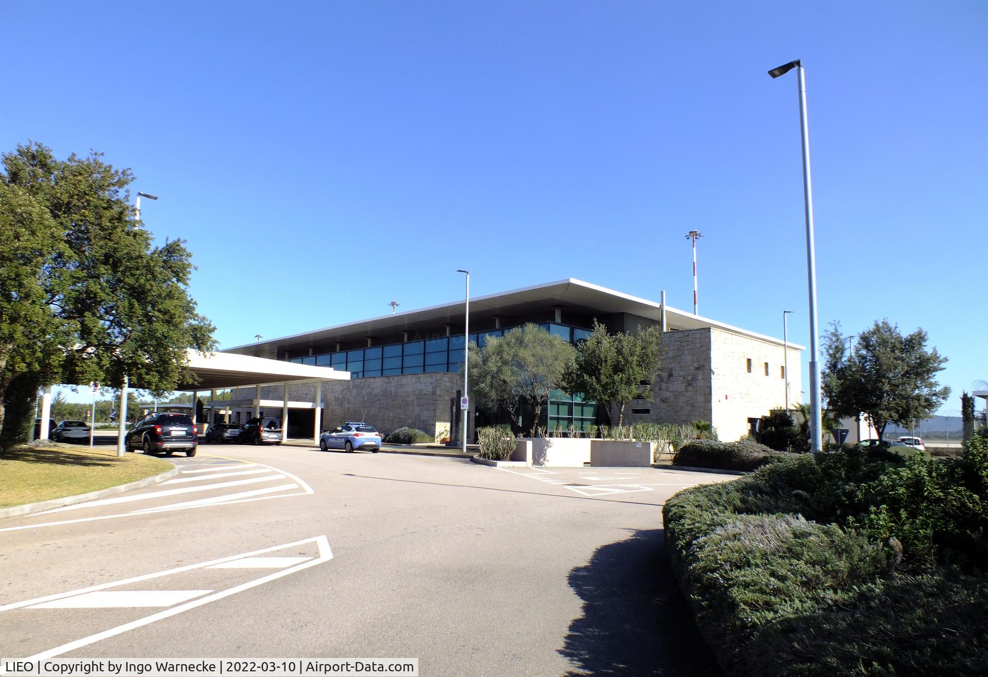 Olbia Airport, Costa Smeralda Airport Italy (LIEO) - landside view the General Aviation Terminal (VIP) of Olbia/Costa Smeralda airport, located about 1km to the southwest of the main terminal