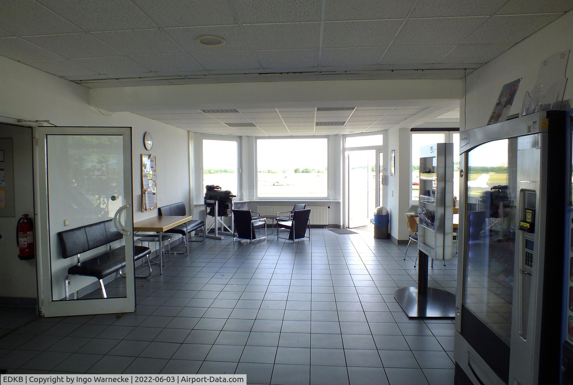 Bonn-Hangelar Airport, Sankt Augustin Germany (EDKB) - the public area inside the tower building at Bonn-Hangelar airfield