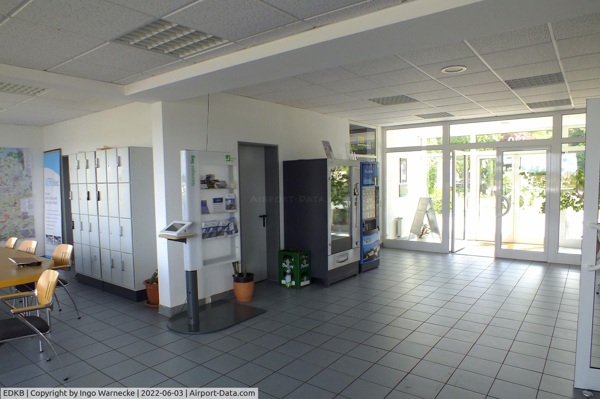 Bonn-Hangelar Airport, Sankt Augustin Germany (EDKB) - the public area inside the tower building at Bonn-Hangelar airfield