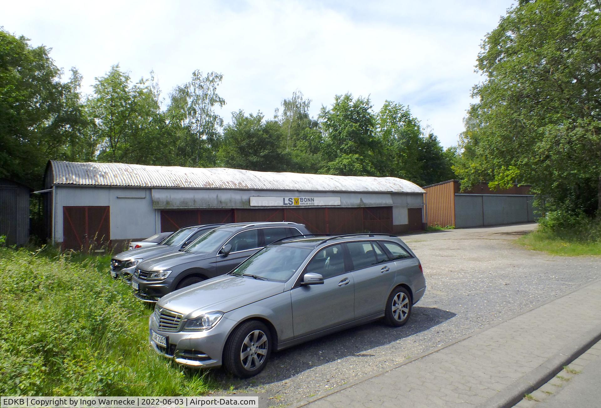 Bonn-Hangelar Airport, Sankt Augustin Germany (EDKB) - older hangars outside the airfield fence at Bonn-Hangelar airfield