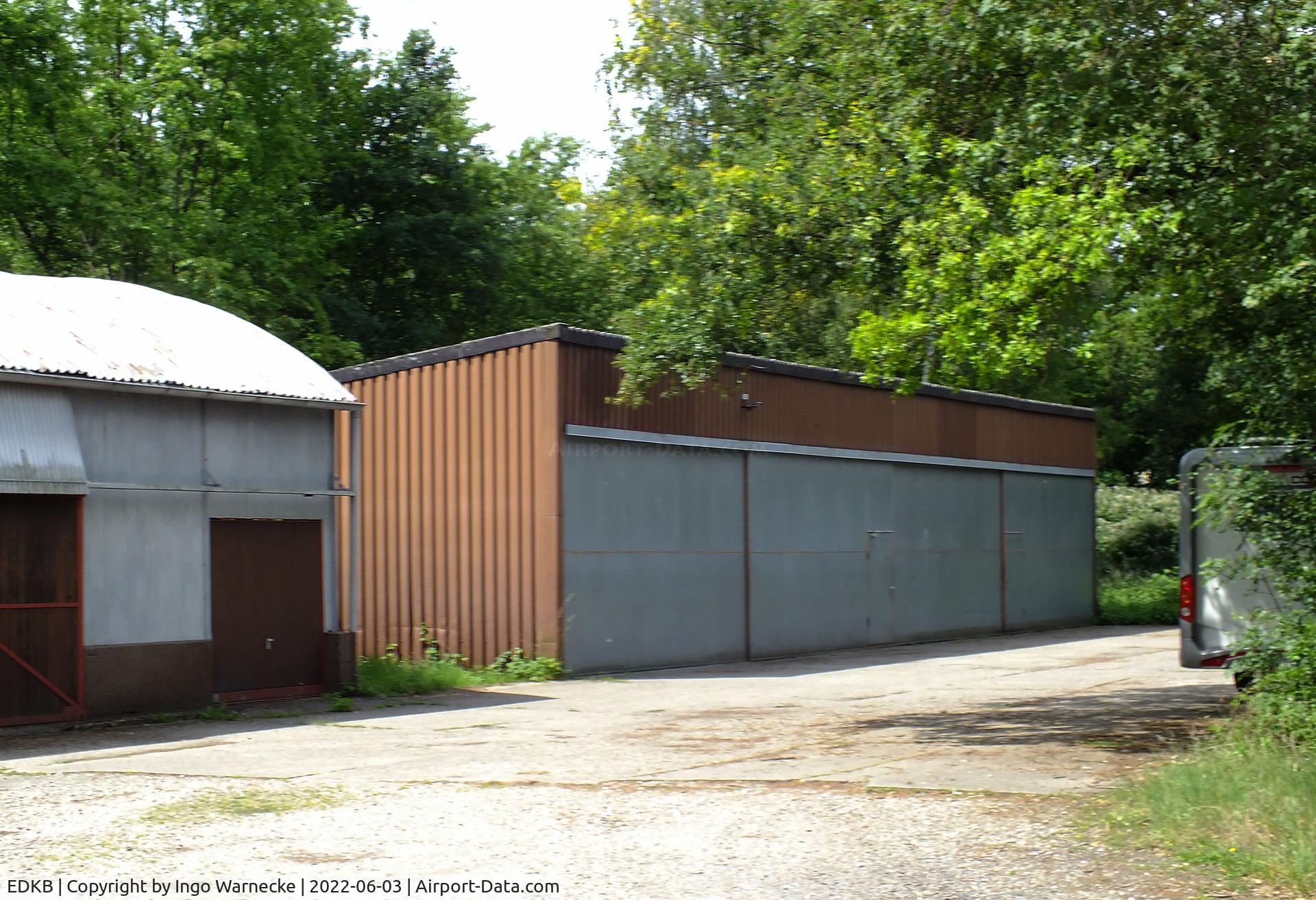 Bonn-Hangelar Airport, Sankt Augustin Germany (EDKB) - older hangars outside the airfield fence at Bonn-Hangelar airfield