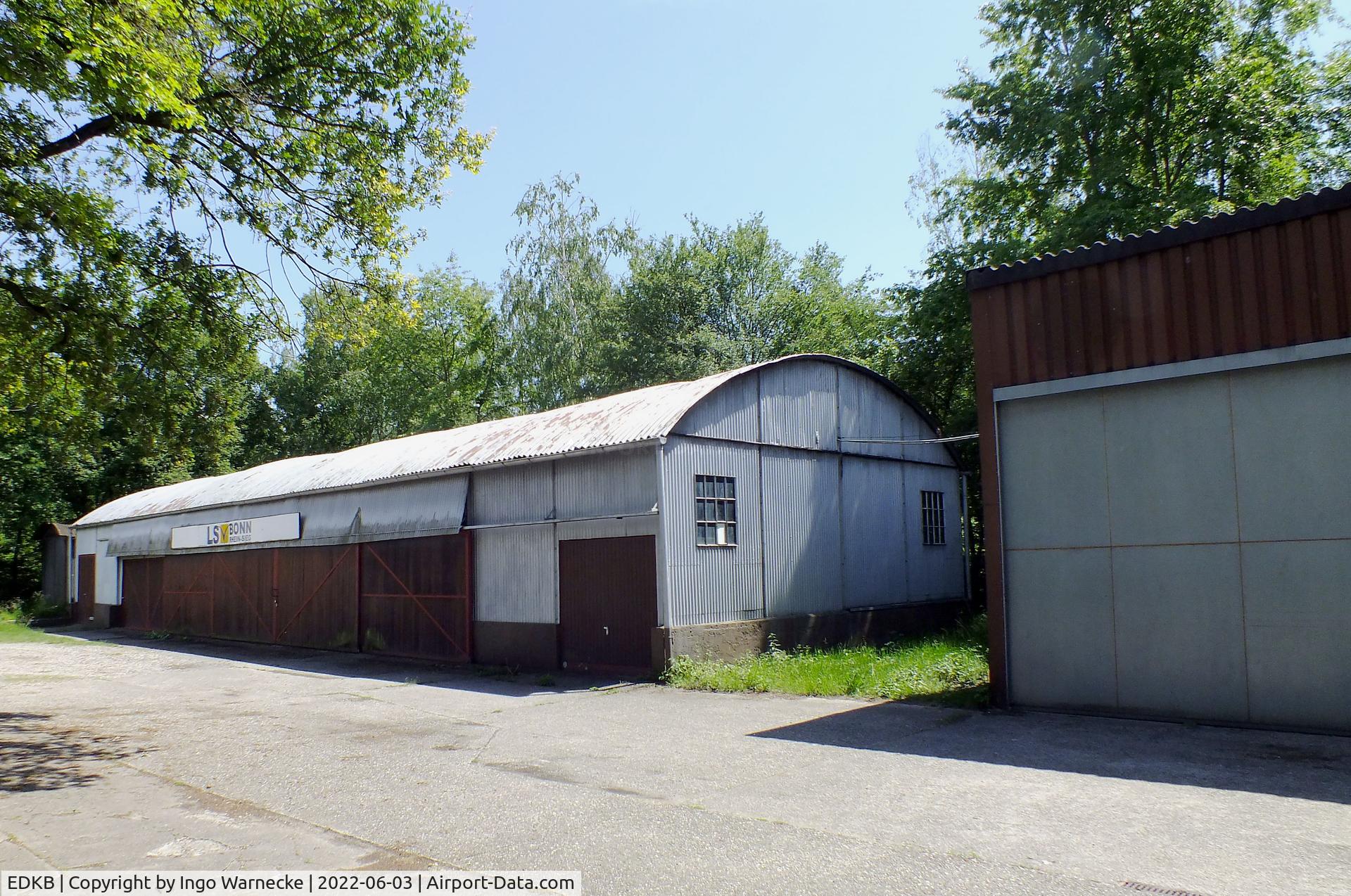 Bonn-Hangelar Airport, Sankt Augustin Germany (EDKB) - older hangars outside the airfield fence at Bonn-Hangelar airfield