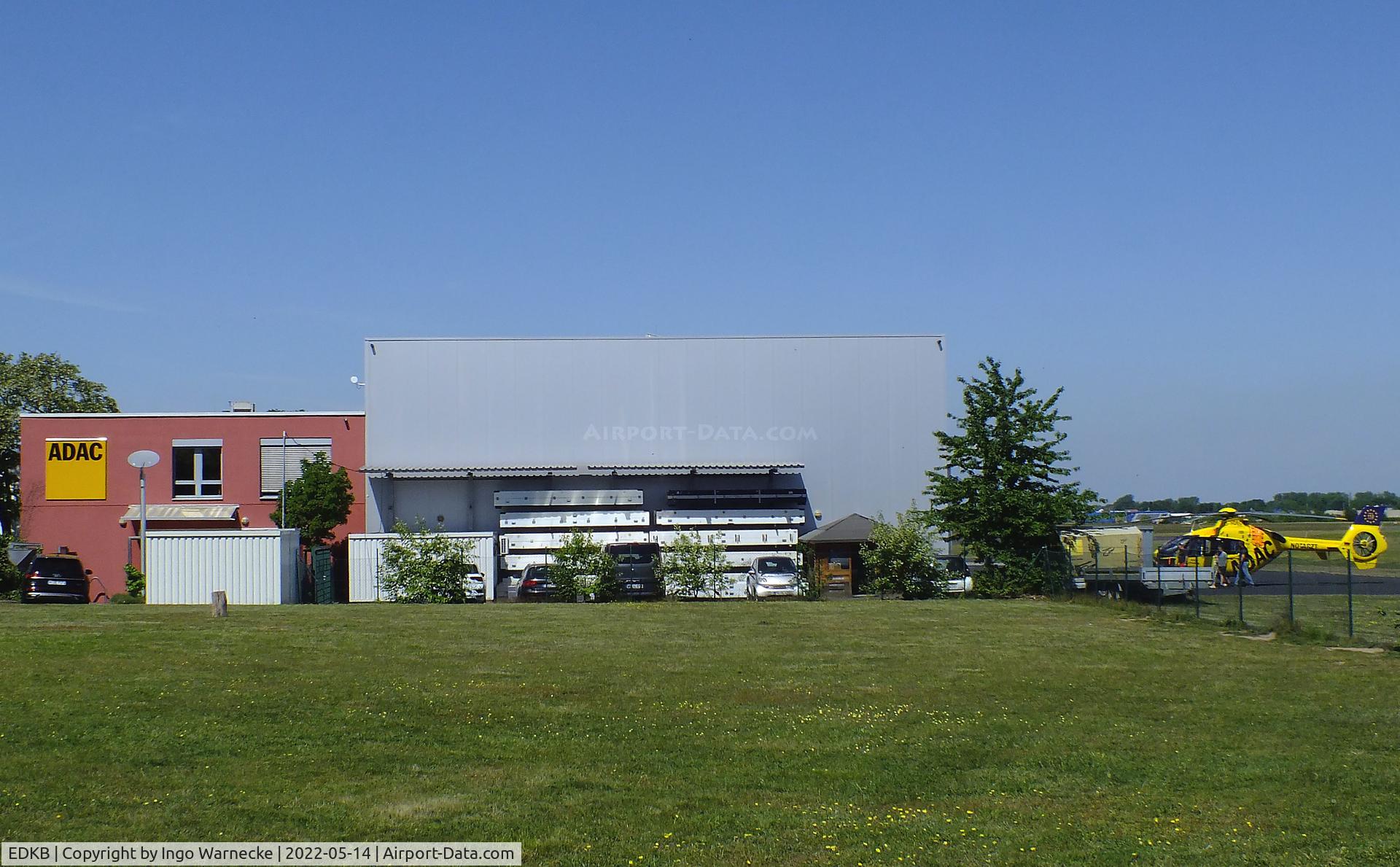 Bonn-Hangelar Airport, Sankt Augustin Germany (EDKB) - offices and hangar of ADAC Heliservice at Bonn-Hangelar airfield