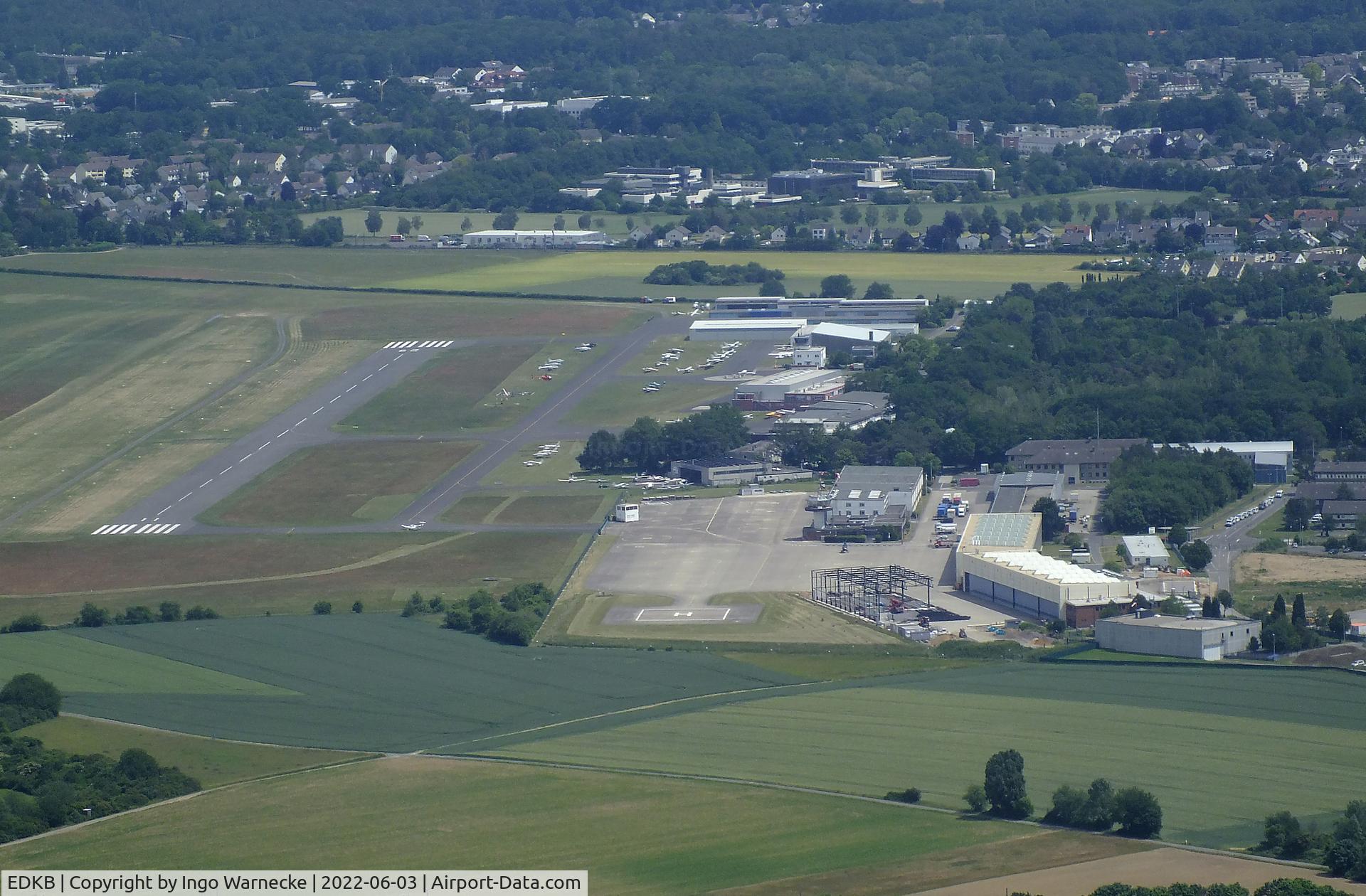 Bonn-Hangelar Airport, Sankt Augustin Germany (EDKB) - aerial view of Bonn-Hangelar airfield