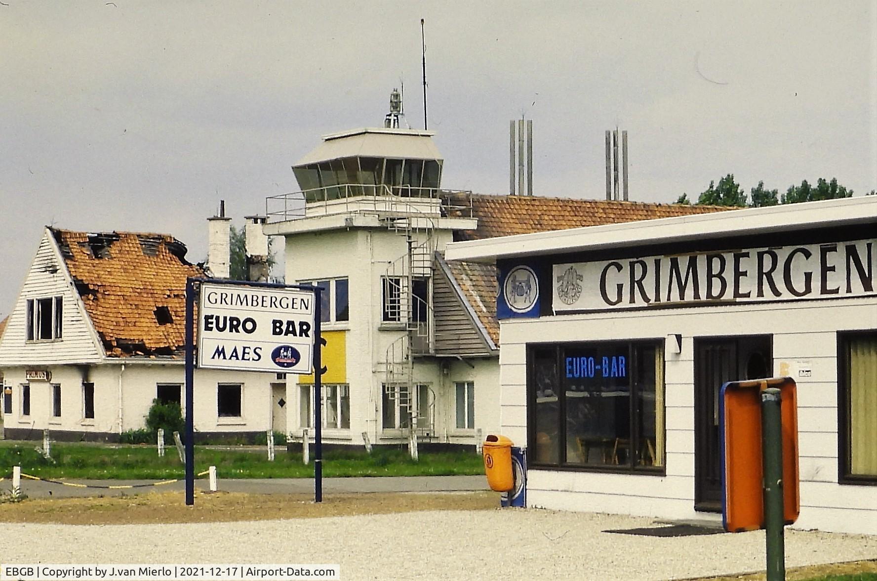 Grimbergen Airfield Airport, Grimbergen Belgium (EBGB) - Decades ago scenery with the SABENA aeroclub damaged by fire