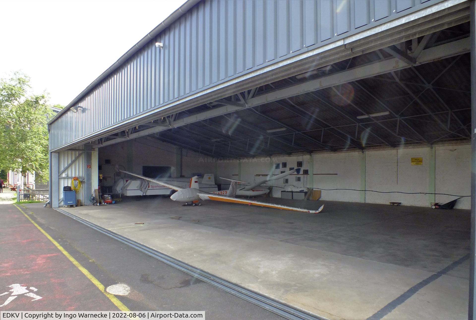 Dahlemer Binz Airport, Dahlem Germany (EDKV) - a look inside the eastern hangar at Dahlemer Binz airfield
