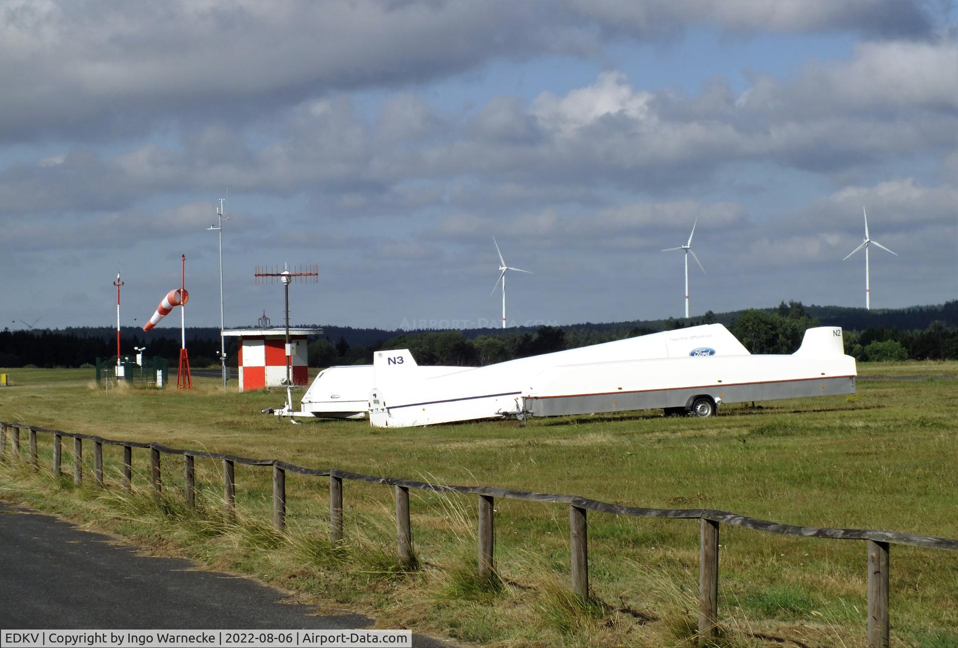 Dahlemer Binz Airport, Dahlem Germany (EDKV) - gliders parked at Dahlemer Binz airfield