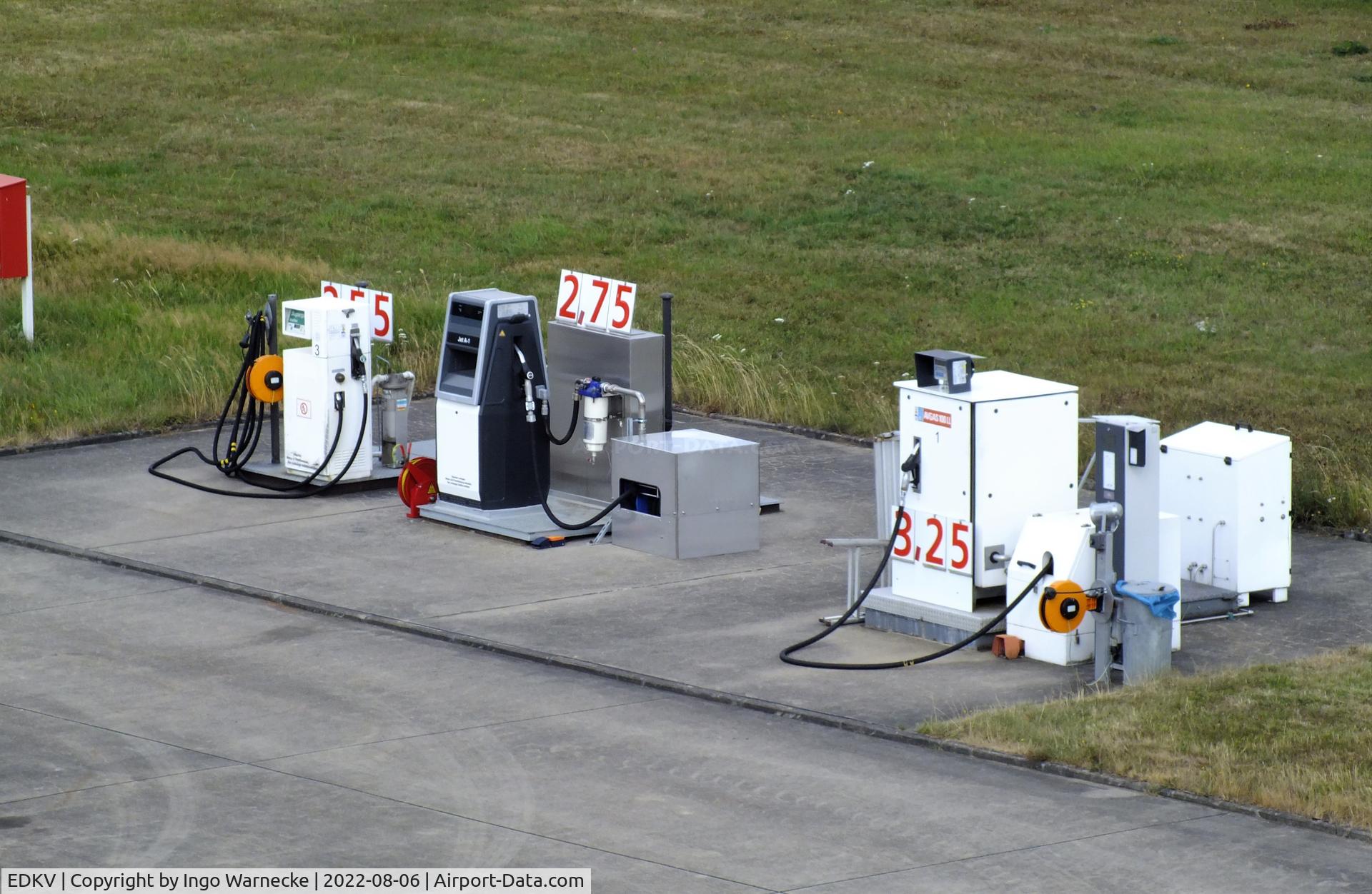 Dahlemer Binz Airport, Dahlem Germany (EDKV) - the airfield fuelling station at Dahlemer Binz airfield