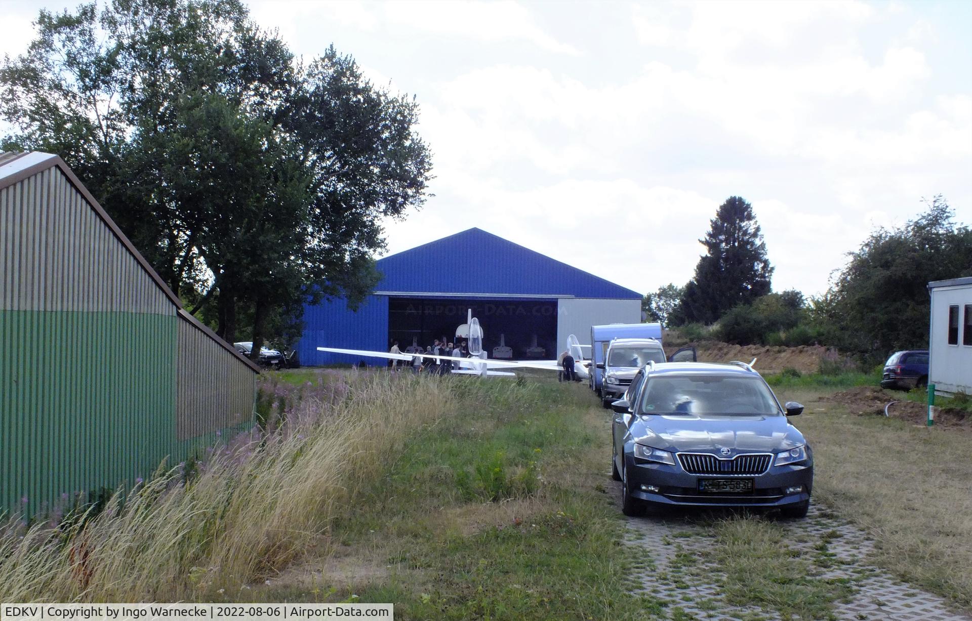 Dahlemer Binz Airport, Dahlem Germany (EDKV) - back row western hangar at Dahlemer Binz airfield