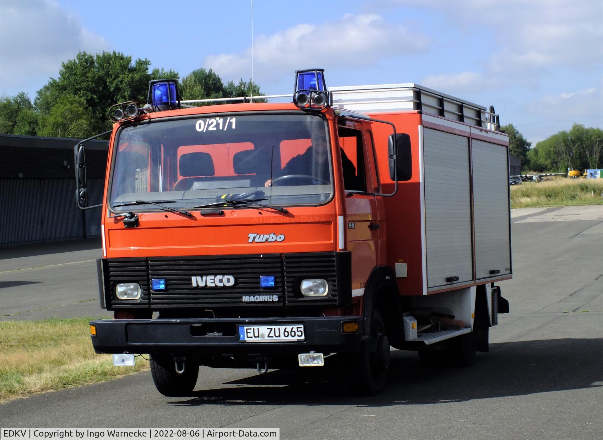 Dahlemer Binz Airport, Dahlem Germany (EDKV) - airfield fire truck at Dahlemer Binz airfield #v