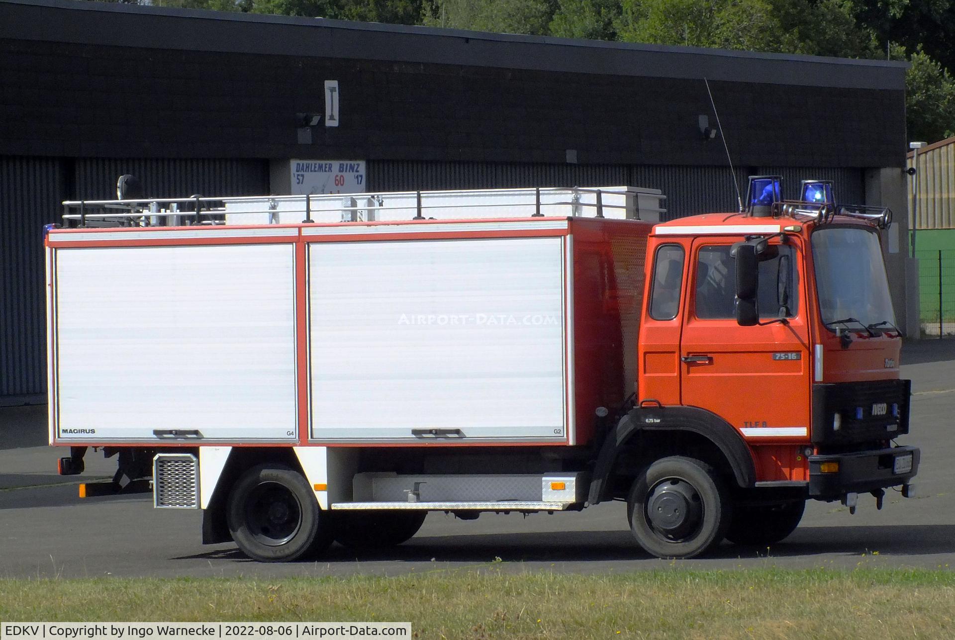 Dahlemer Binz Airport, Dahlem Germany (EDKV) - airfield fire truck at Dahlemer Binz airfield #v