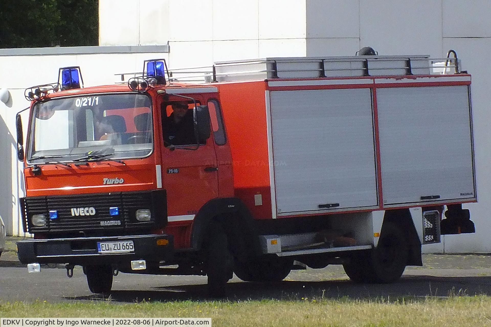 Dahlemer Binz Airport, Dahlem Germany (EDKV) - airfield fire truck at Dahlemer Binz airfield #v