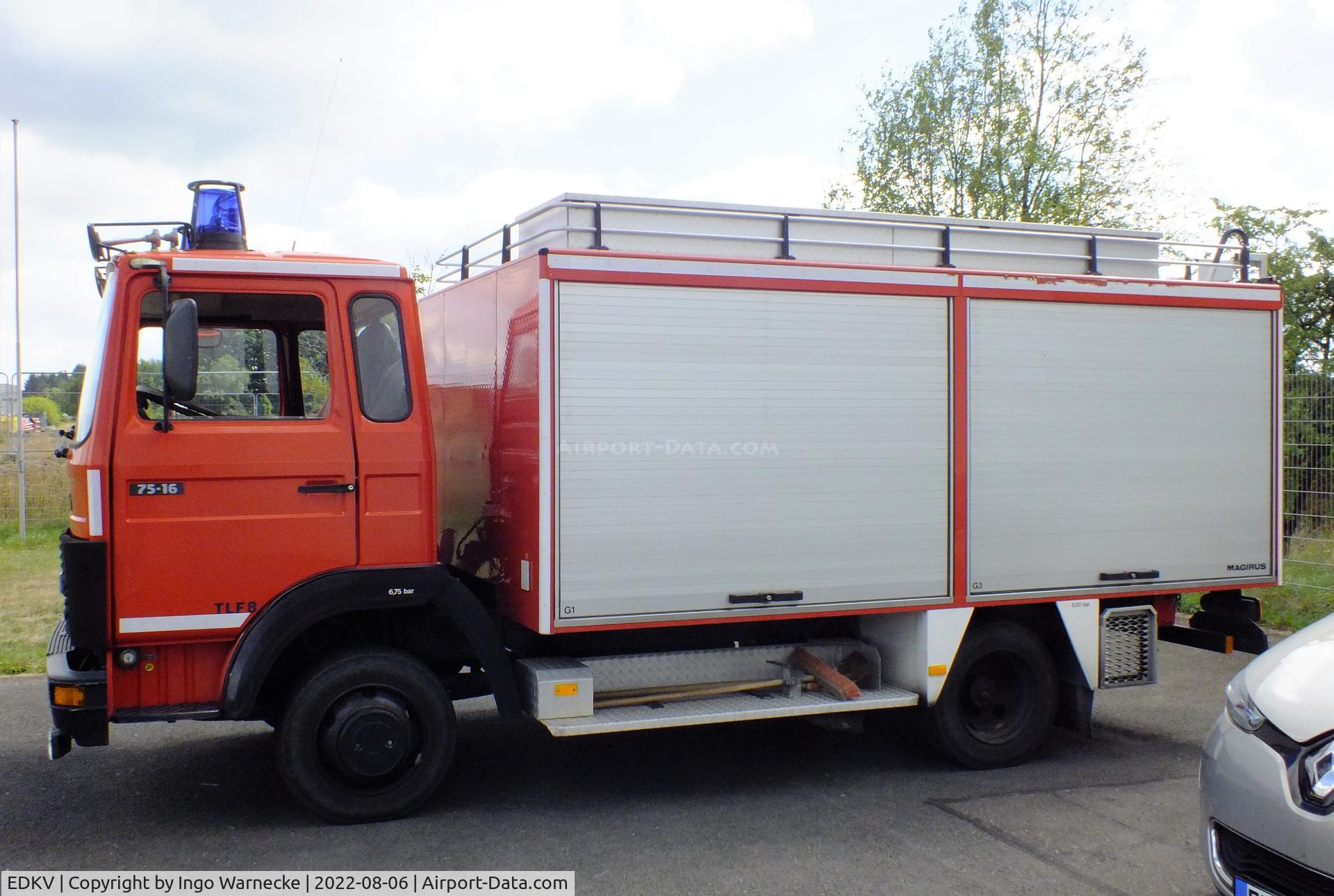 Dahlemer Binz Airport, Dahlem Germany (EDKV) - airfield fire truck at Dahlemer Binz airfield #v