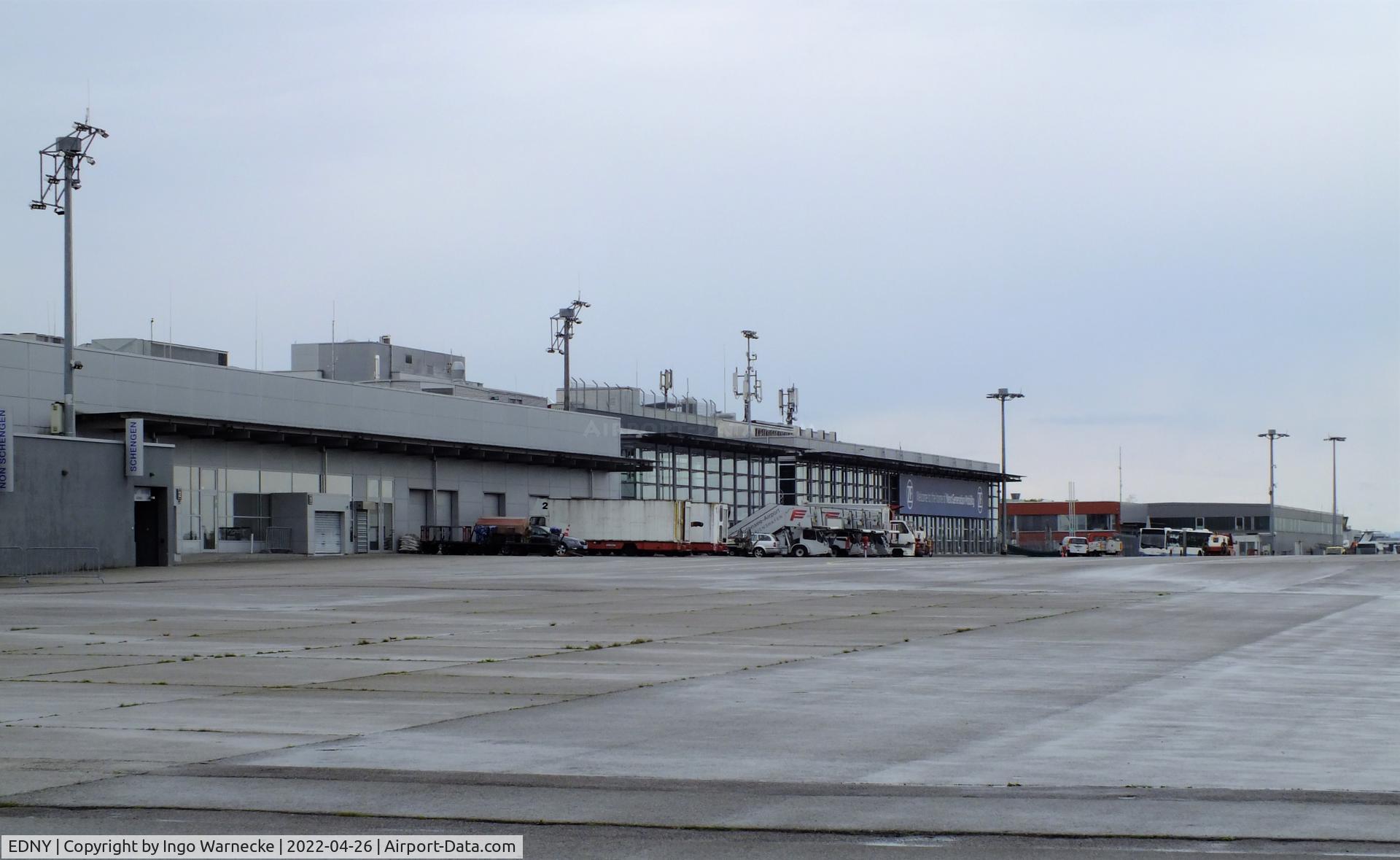 Bodensee Airport, Friedrichshafen Germany (EDNY) - airside view of the new terminal at Friedrichshafen Bodensee airport