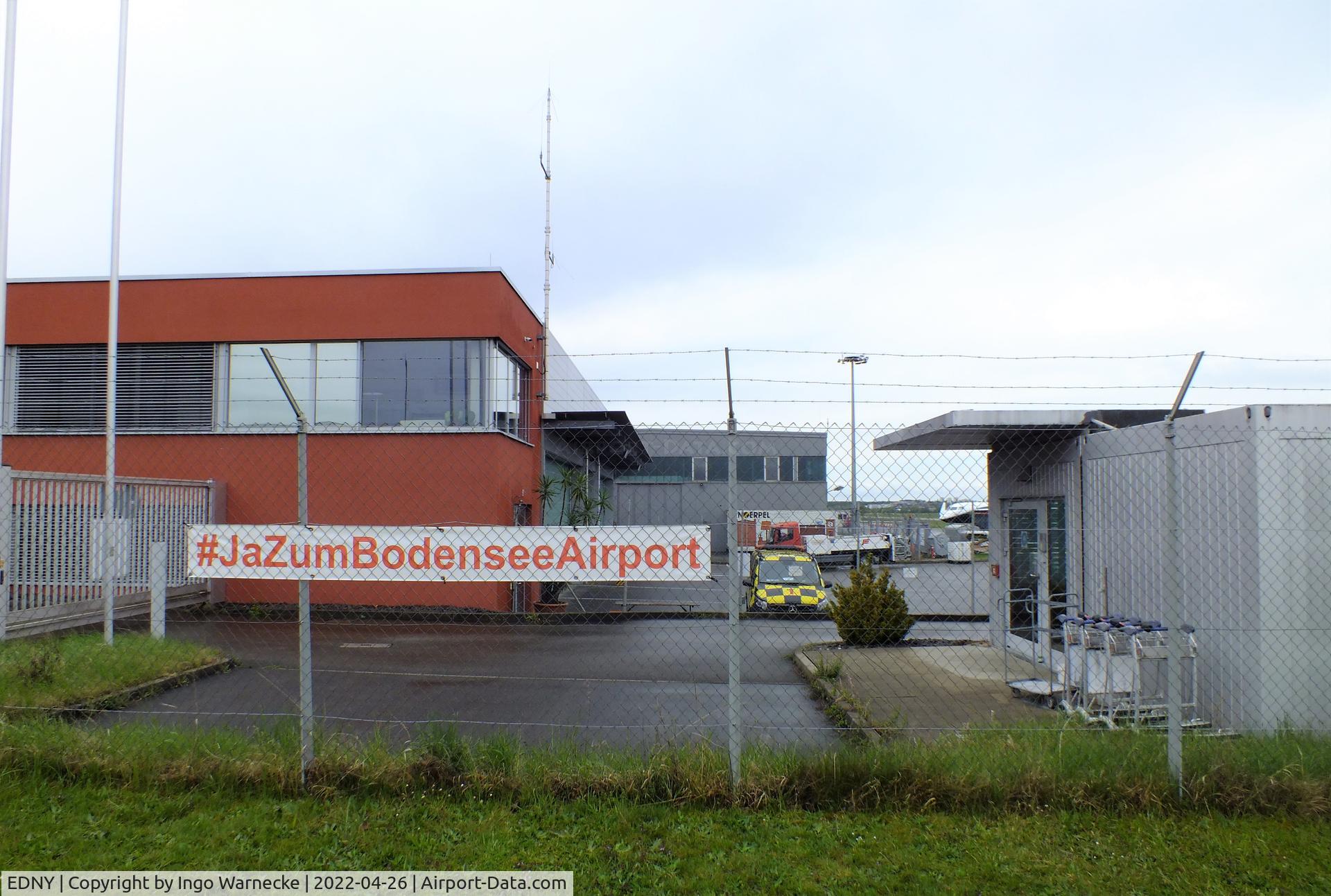 Bodensee Airport, Friedrichshafen Germany (EDNY) - western hangar and building at Friedrichshafen Bodensee airport