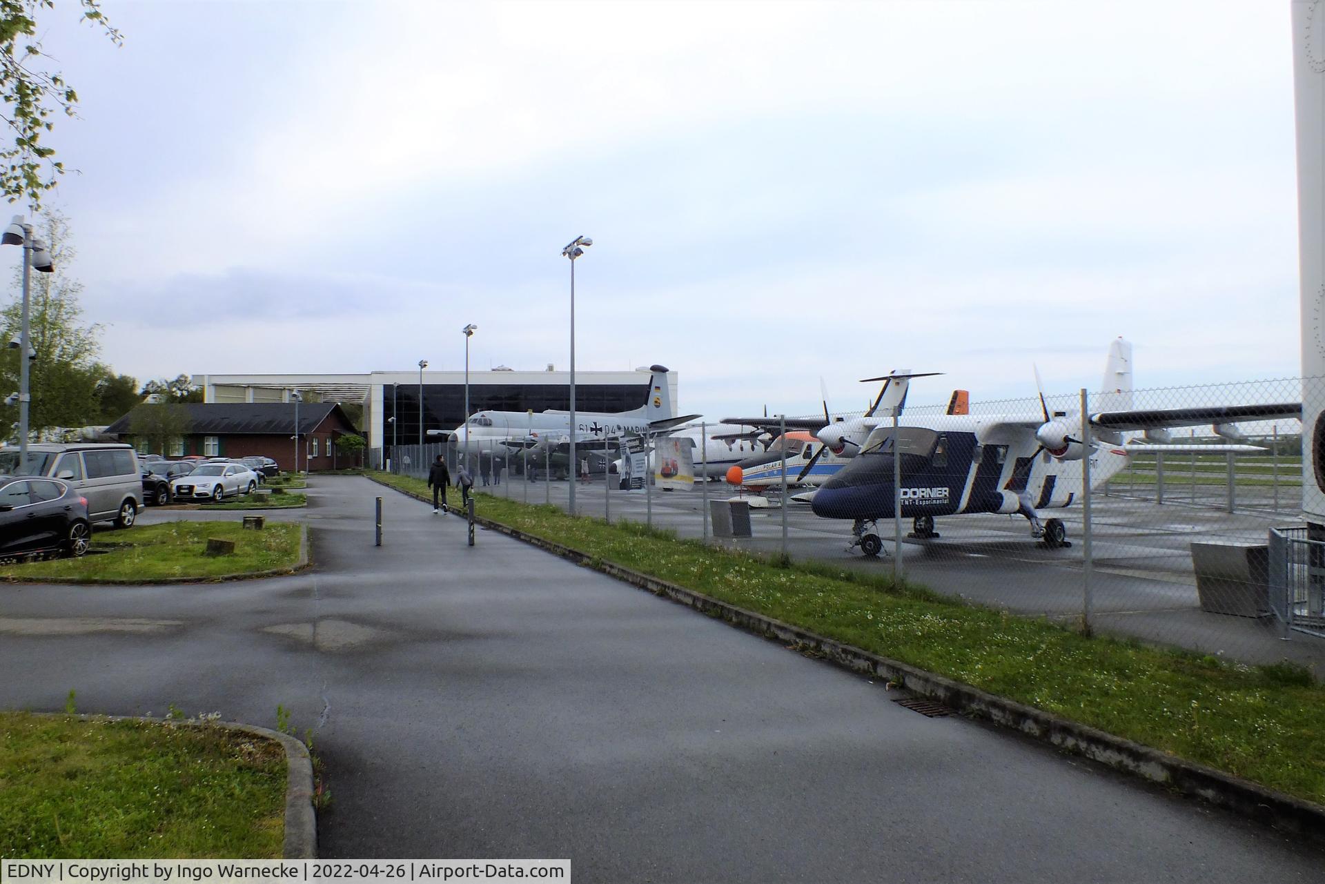 Bodensee Airport, Friedrichshafen Germany (EDNY) - outside aircraft display and buildings of the Dornier Museum at Friedrichshafen Bodensee airport