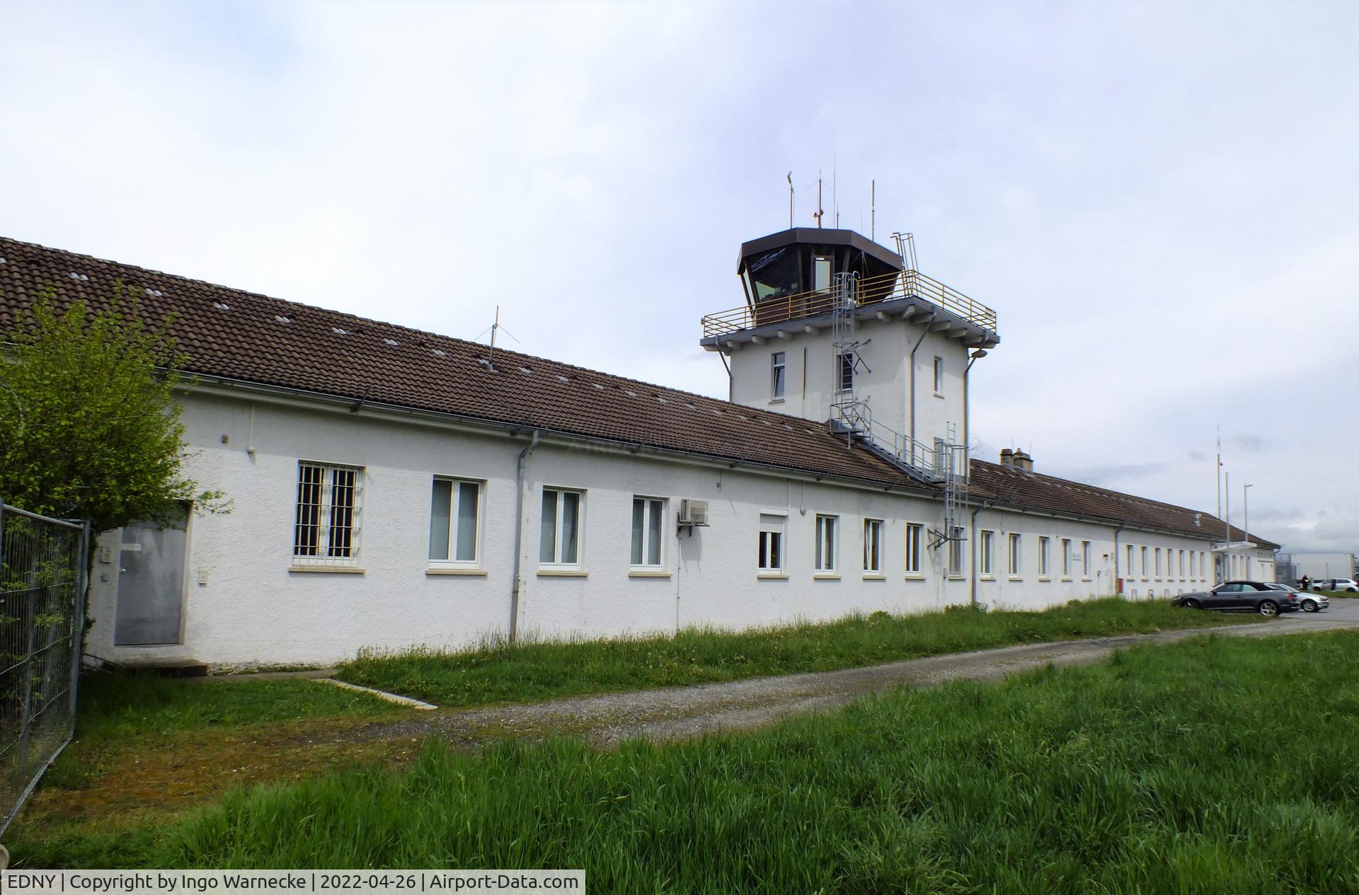 Bodensee Airport, Friedrichshafen Germany (EDNY) - landside view of the tower at Friedrichshafen Bodensee airport