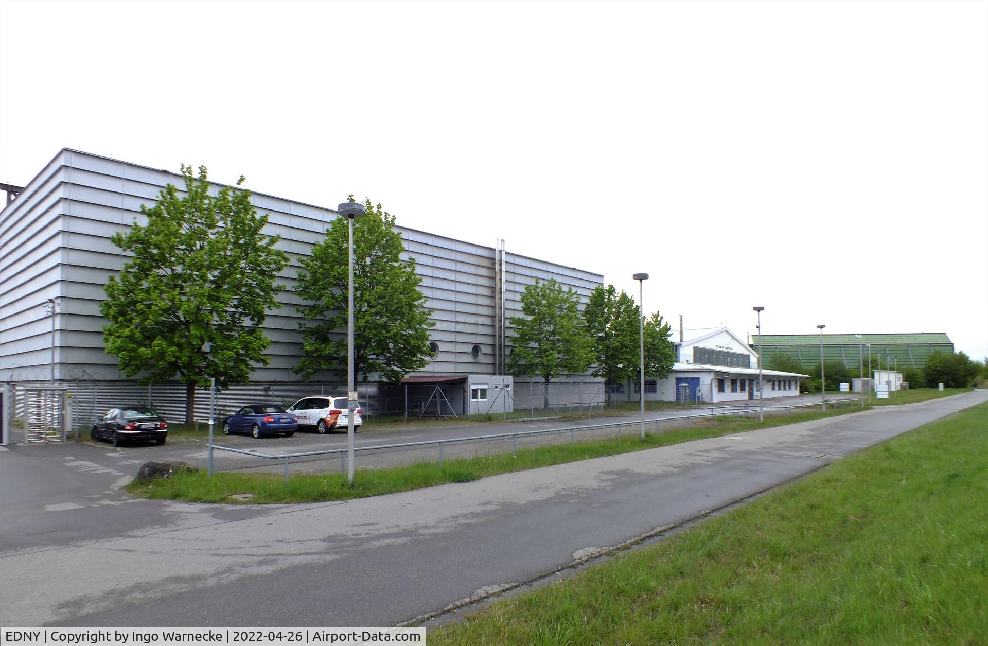 Bodensee Airport, Friedrichshafen Germany (EDNY) - western hangars at Friedrichshafen Bodensee airport