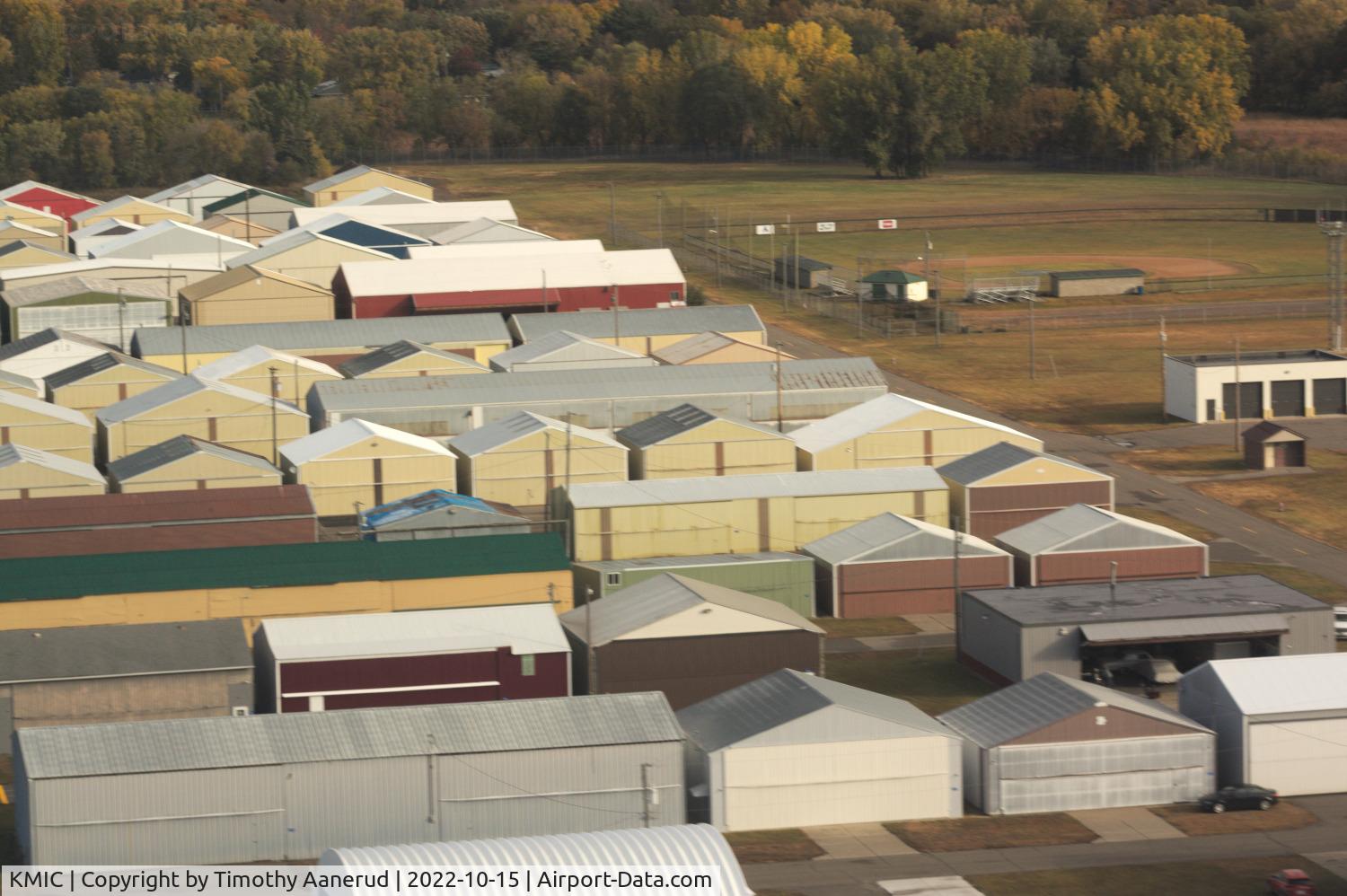 Crystal Airport (MIC) - The East Side hangars