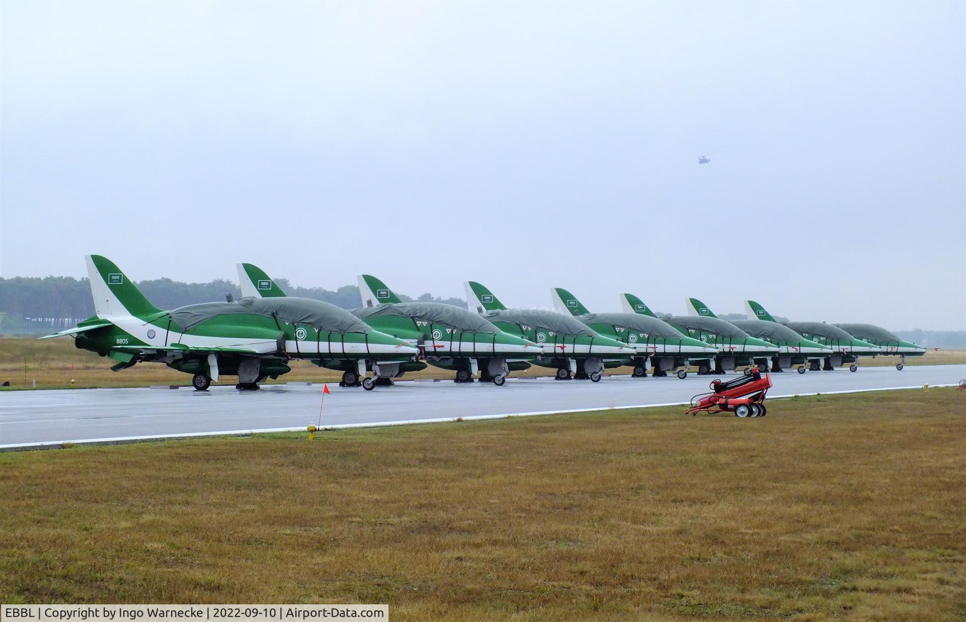 Kleine Brogel Air Base Airport, Kleine Brogel Belgium (EBBL) - Saudi Hawks display team on the flightline at the 2022 Sanicole Spottersday at Kleine Brogel air base