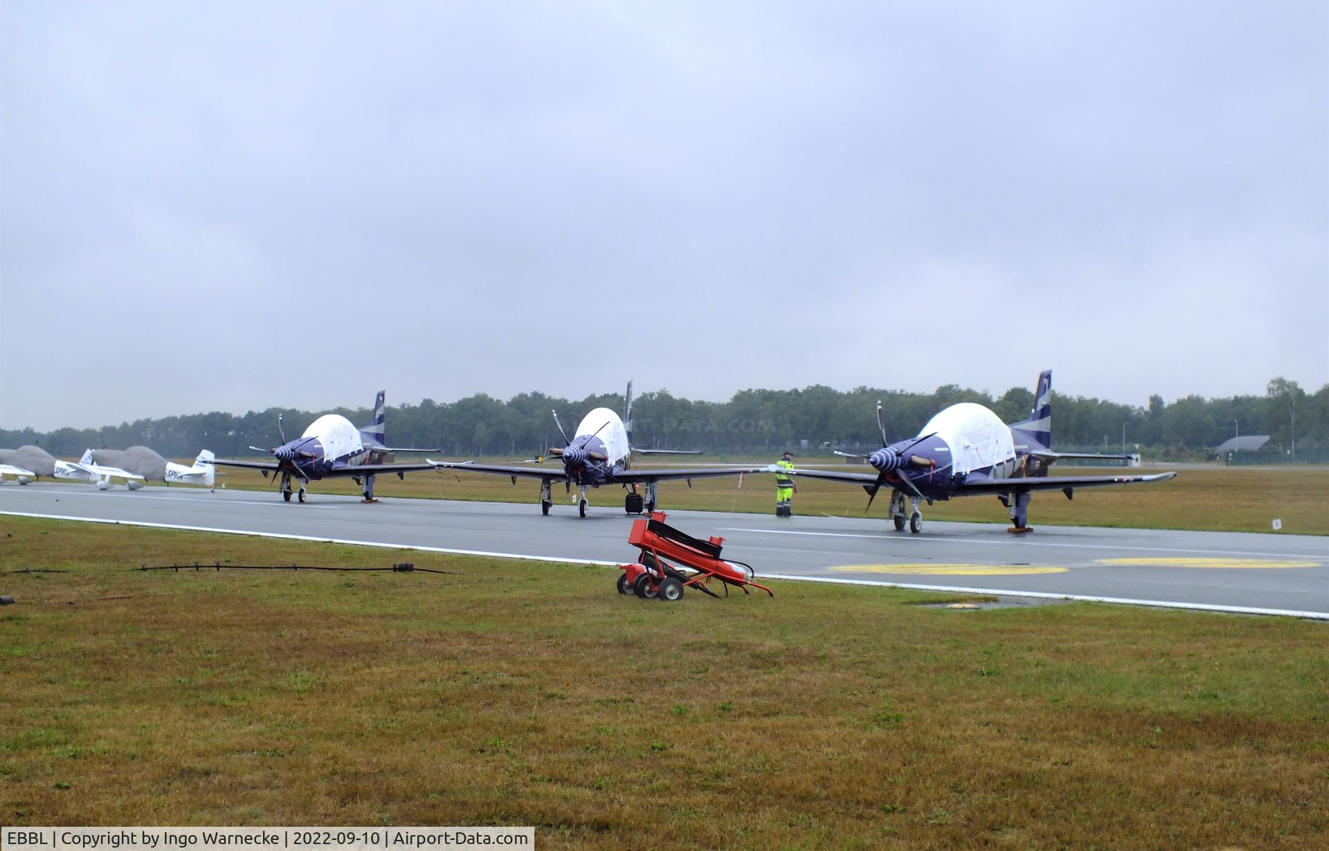 Kleine Brogel Air Base Airport, Kleine Brogel Belgium (EBBL) - French Air Force PC-21 display team on the flightline at the 2022 Sanicole Spottersday at Kleine Brogel air base