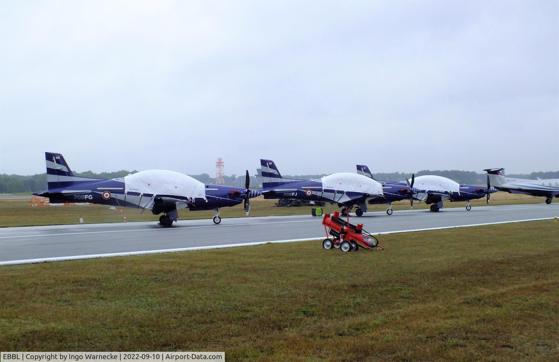 Kleine Brogel Air Base Airport, Kleine Brogel Belgium (EBBL) - French Air Force PC-21 display team on the flightline at the 2022 Sanicole Spottersday at Kleine Brogel air base