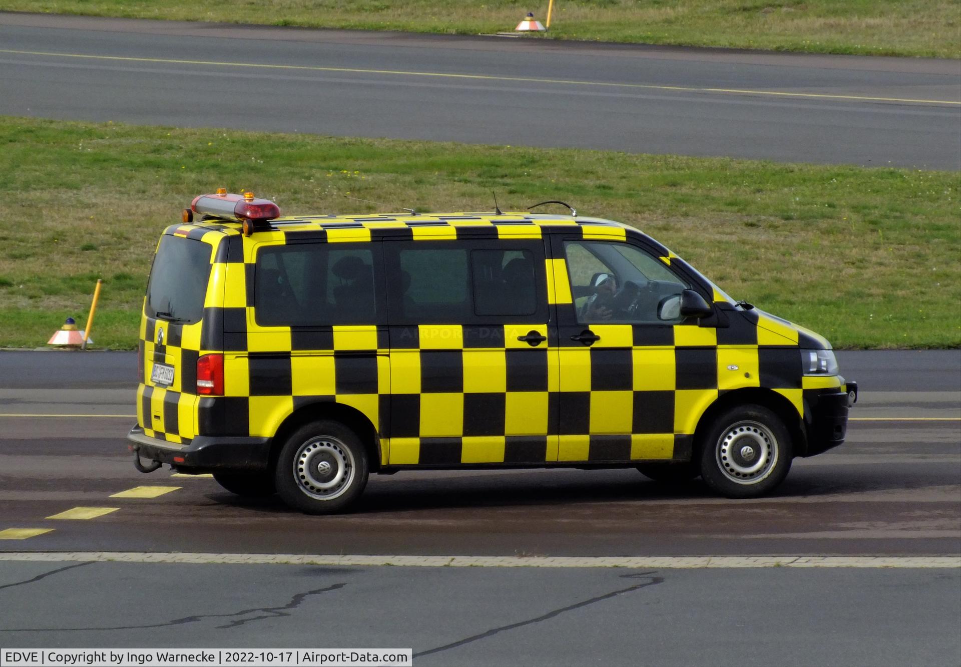 Braunschweig-Wolfsburg Regional Airport, Braunschweig, Lower Saxony Germany (EDVE) - follow-me vehicle at Braunschweig-Wolfsburg airport, BS/Waggum #v
