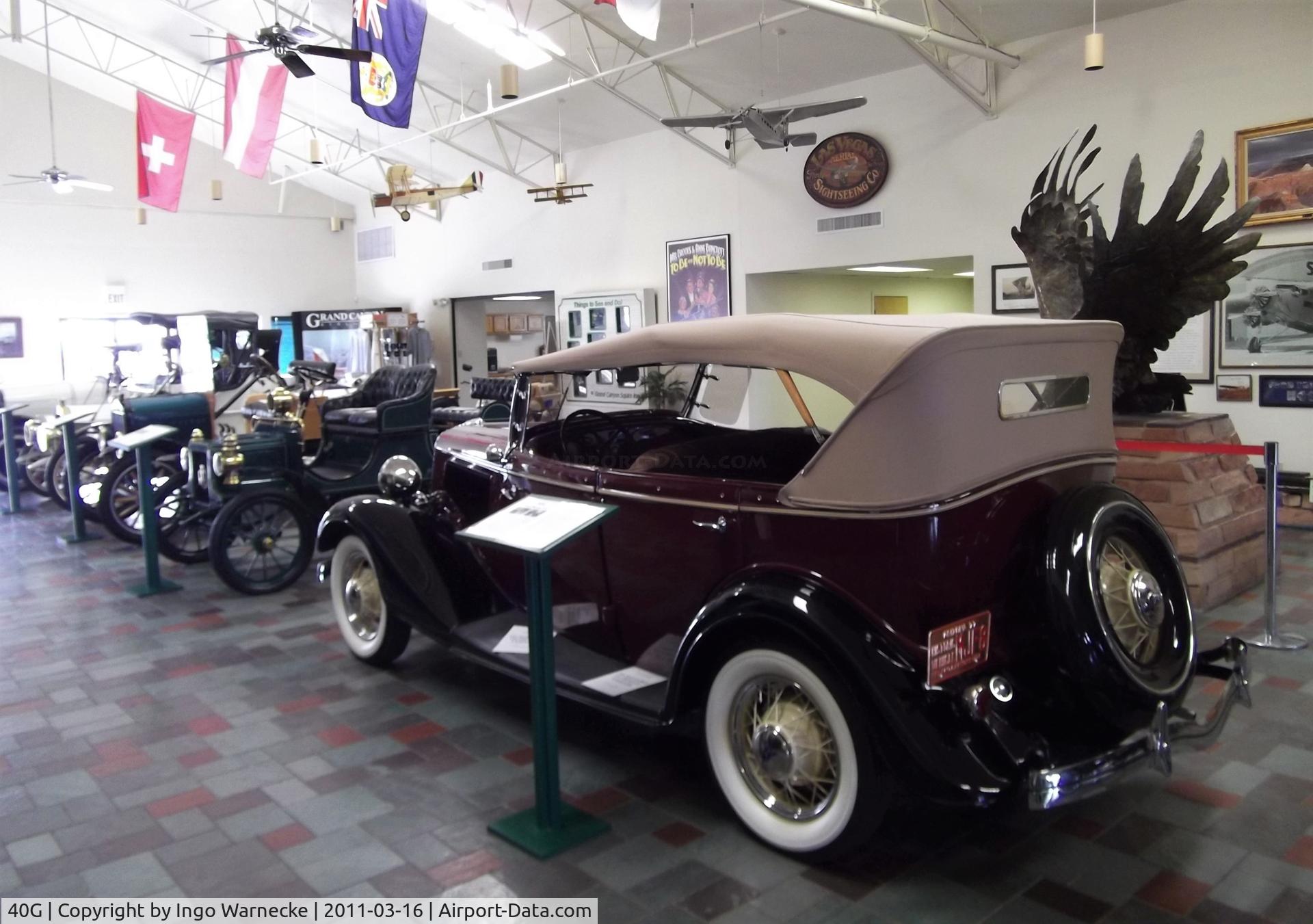 Valle Airport (40G) - a wonderful collection of vintage automobiles in the terminal of Valle airport