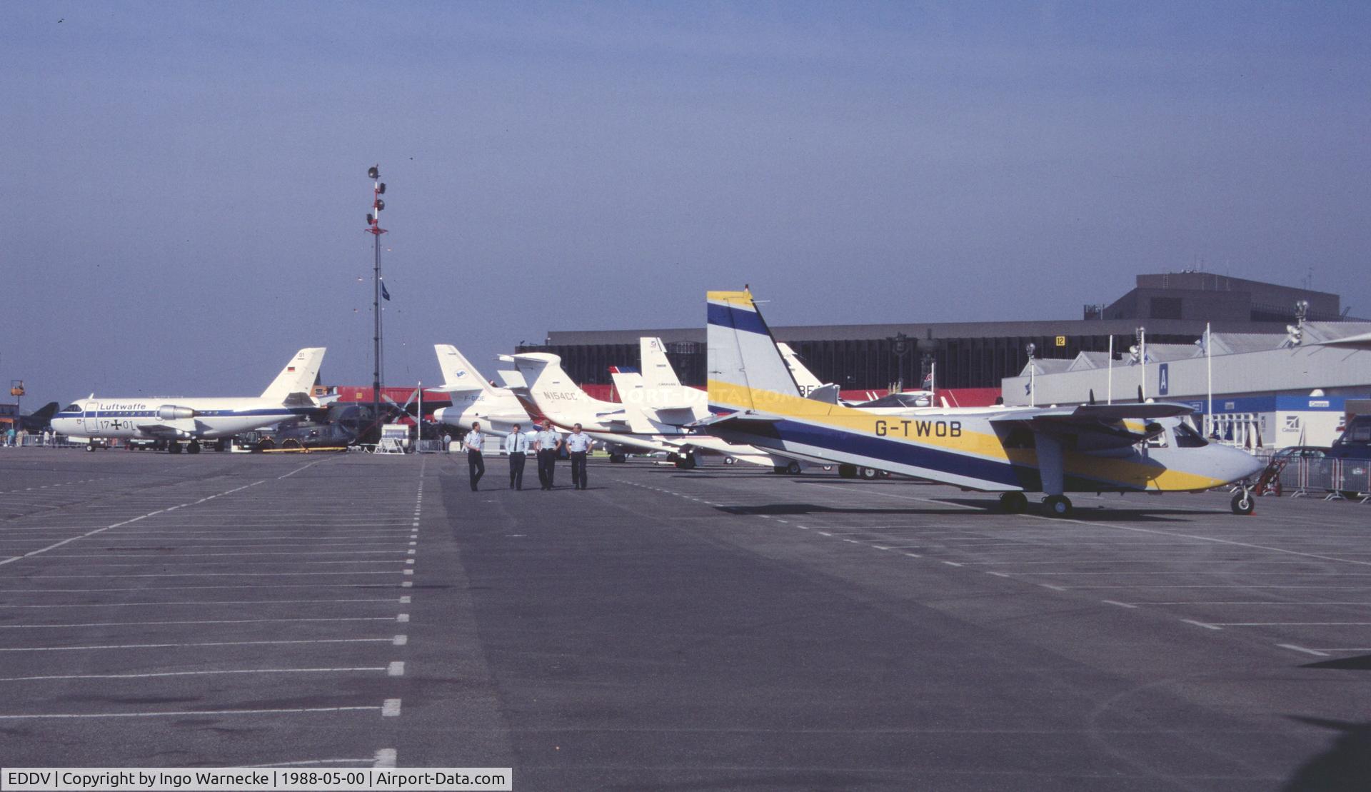 Hanover/Langenhagen International Airport, Hanover Germany (EDDV) - static exhibition area of the Internationale Luftfahrtaustellung ILA 1988, Langenhagen airport