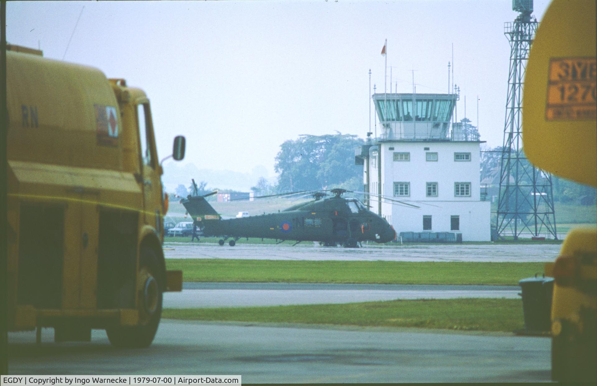 RNAS Yeovilton Airport, Yeovil, England United Kingdom (EGDY) - tower and Westland Wessex at RNAS Yeovilton