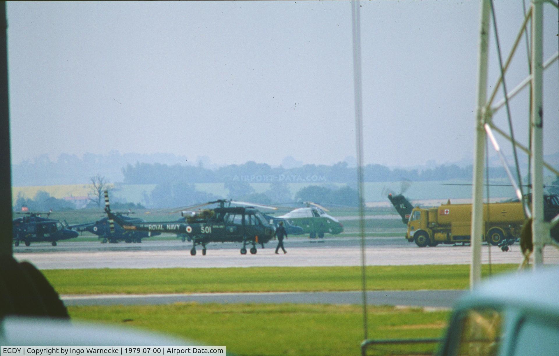 RNAS Yeovilton Airport, Yeovil, England United Kingdom (EGDY) - apron at RNAS Yeovilton with Sea Lynx, Wasp and Wessex