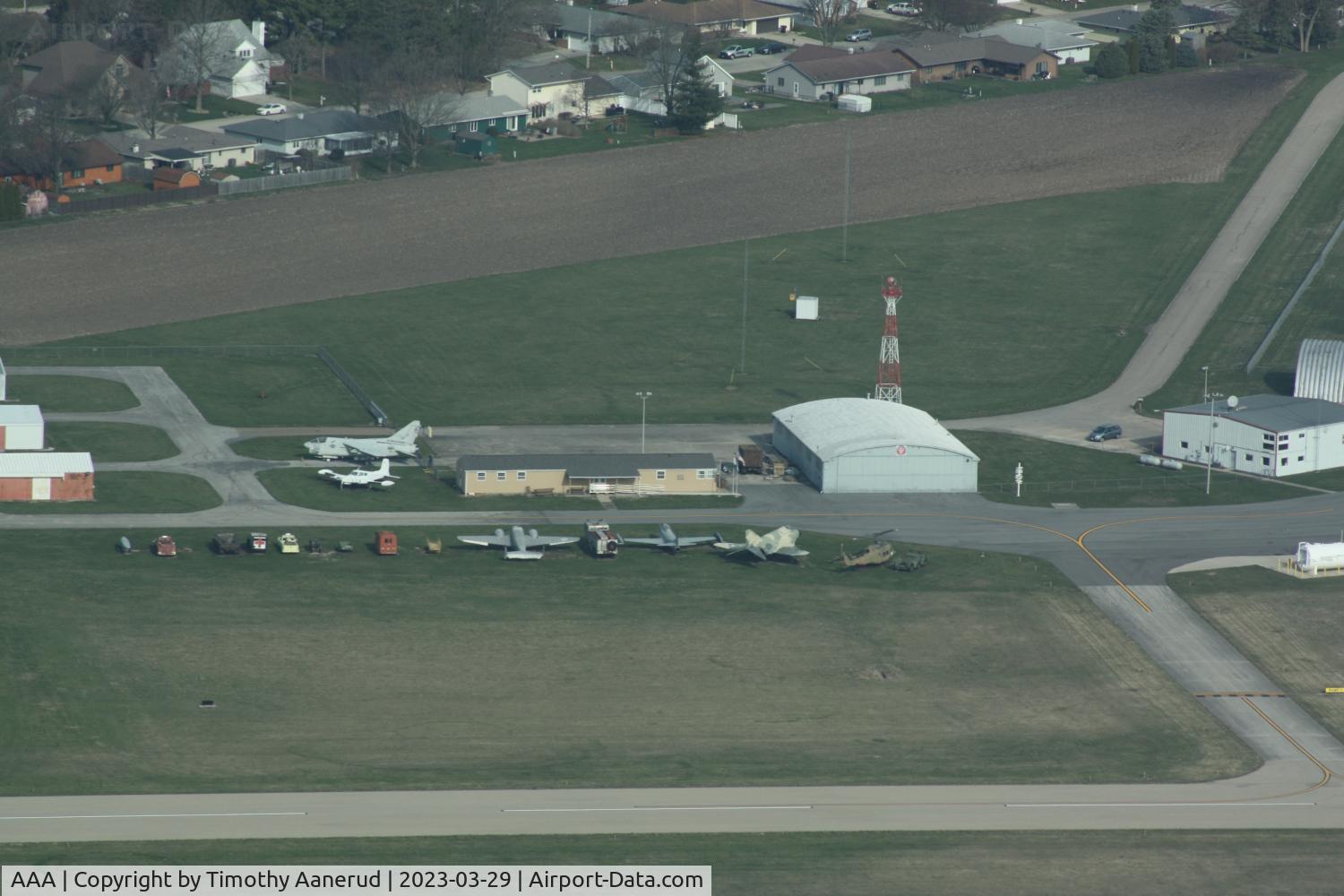 Logan County Airport (AAA) - Logan County airport, Lincoln IL USA, Musuem ramp area