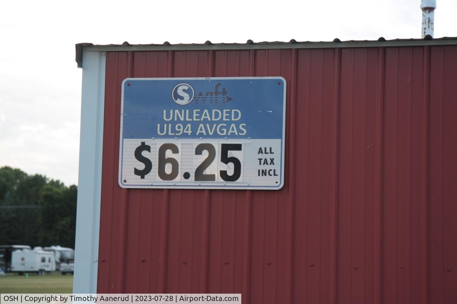 Wittman Regional Airport (OSH) - AirVenture 2023 Swift Fuels UL94 price.  Available at the Ultralight Field