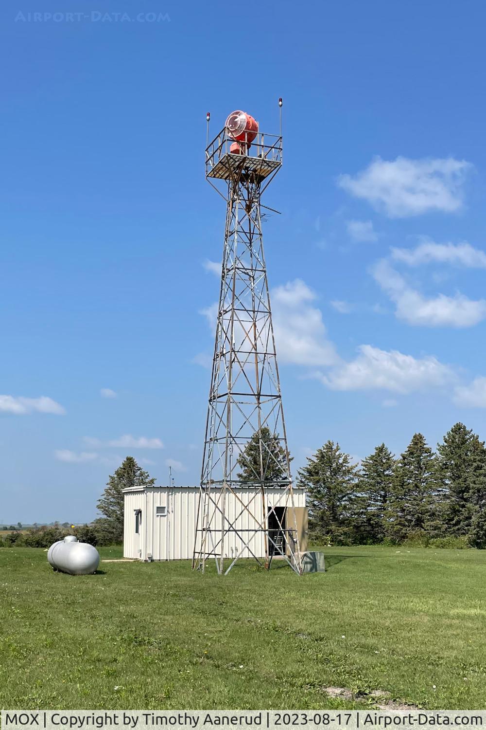 Morris Municipal - Charlie Schmidt Fld Airport (MOX) - Rotating beacon at Morris Muni - Charlie Schmidt Fld airport, Morris MN USA