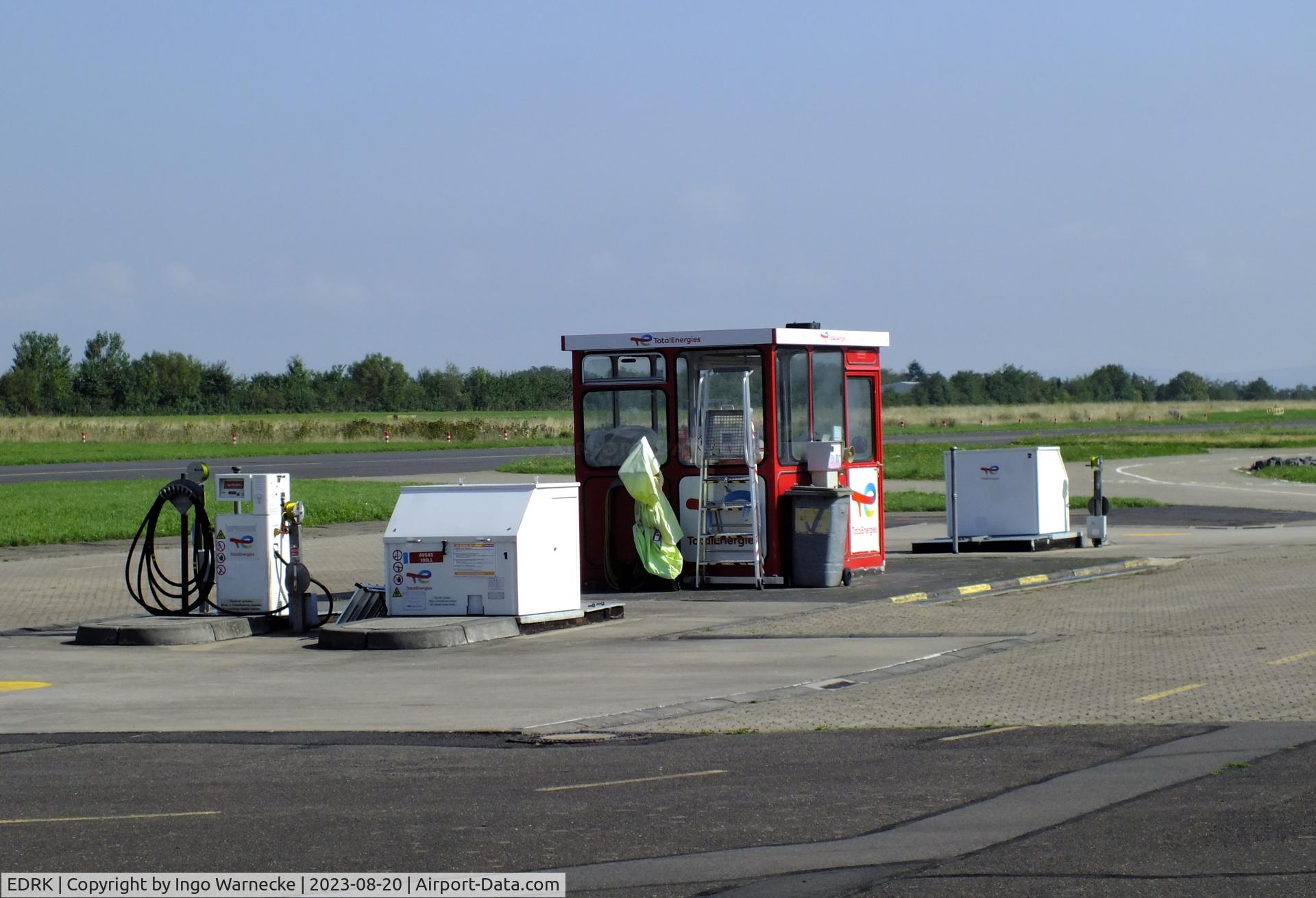 Koblenz Winningen Airport, Winningen, Mosel Germany (EDRK) - fuelling station at Koblenz-Winningen airfield
