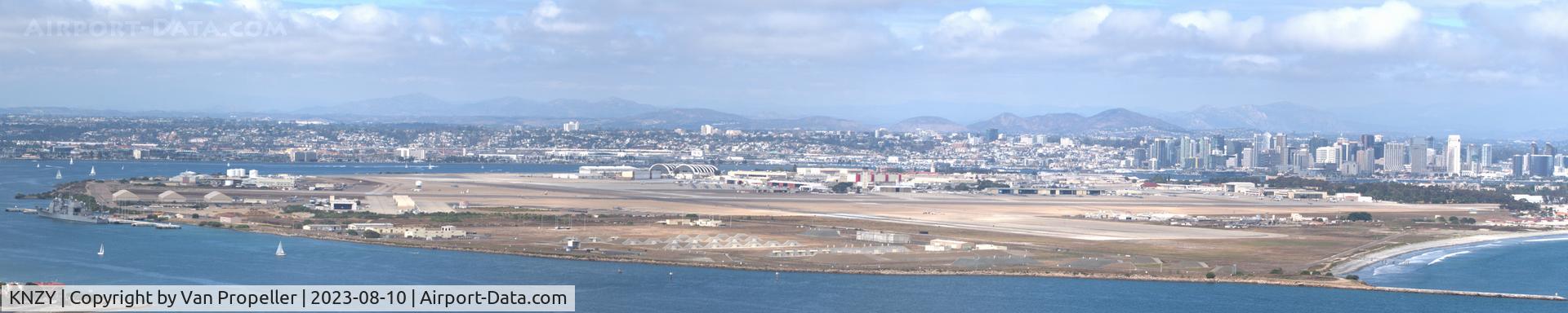 North Island Nas /halsey Field/ Airport (NZY) - NAS North Island seen from Cabrillo National Monument at Point Loma - San Diego