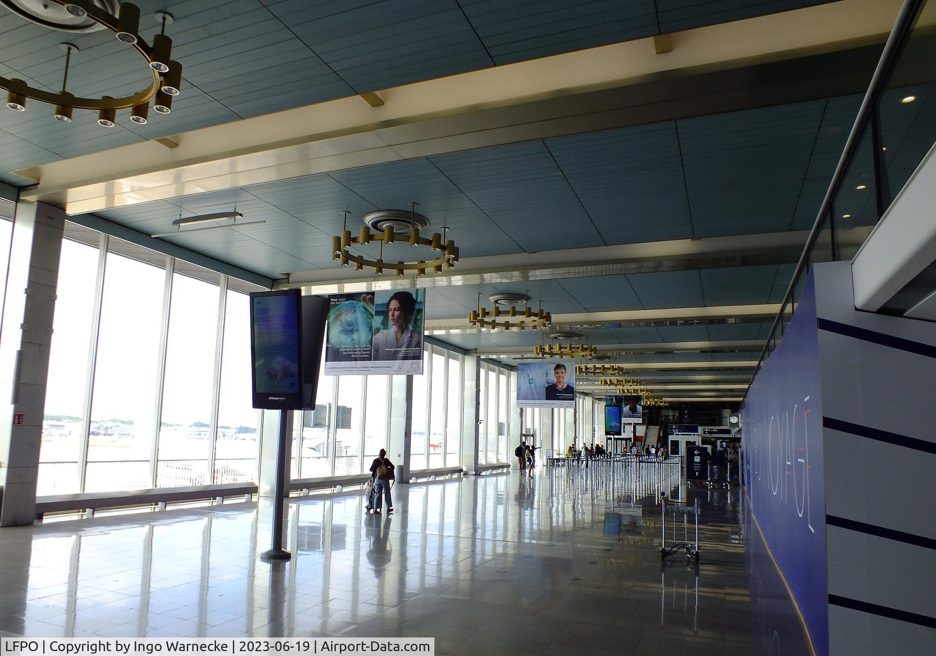 Paris Orly Airport, Orly (near Paris) France (LFPO) - inside the upper level terminal departure area at Paris/Orly airport