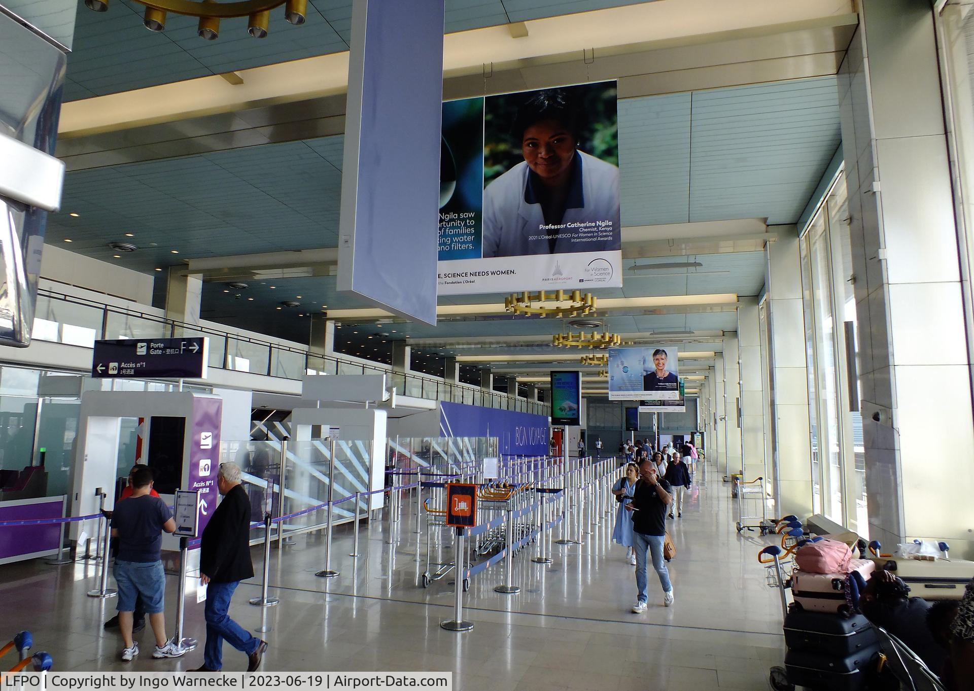 Paris Orly Airport, Orly (near Paris) France (LFPO) - inside the upper level terminal departure area at Paris/Orly airport