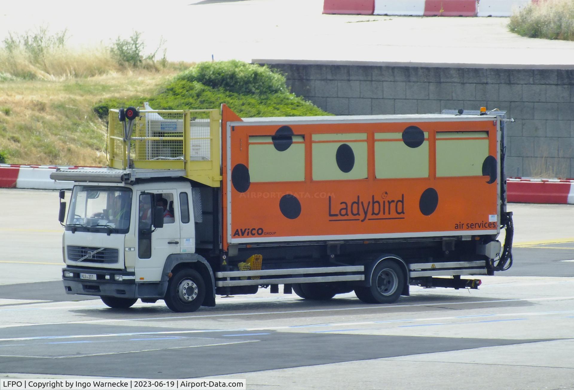 Paris Orly Airport, Orly (near Paris) France (LFPO) - airliner cleaning crew truck at Paris/Orly airport #v